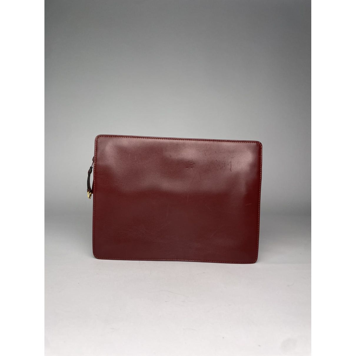 Cartier Burgundy Leather Clutch Bag Size ONE SIZE - 2 Thumbnail