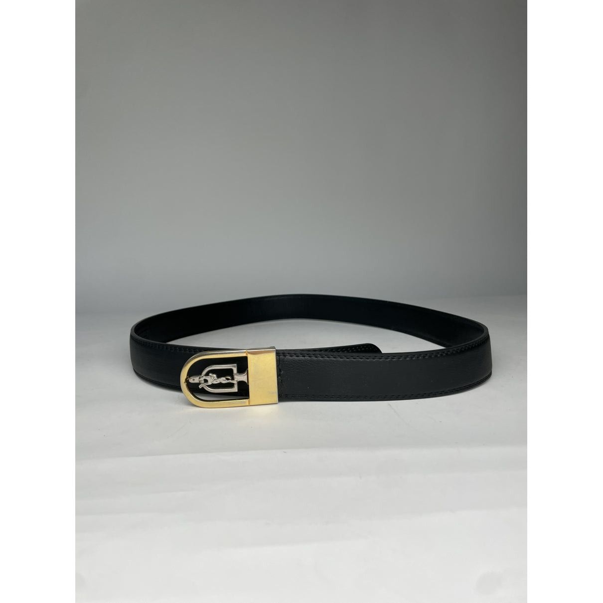 Longchamp Black Leather Belt Size ONE SIZE - 3 Thumbnail