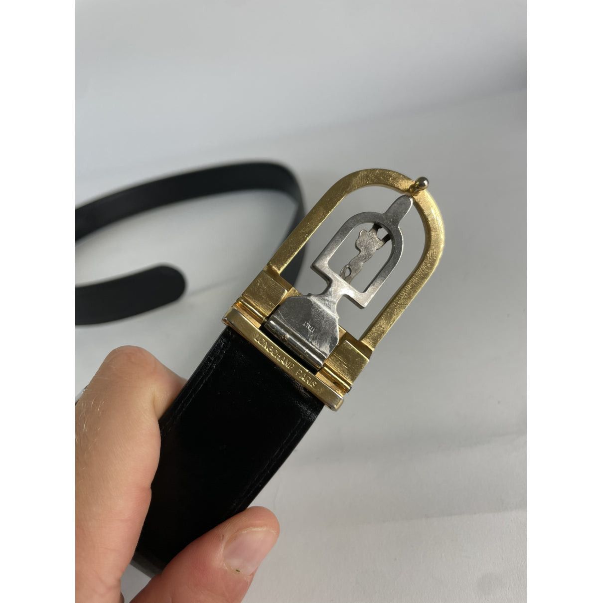 Longchamp Black Leather Belt Size ONE SIZE - 4 Thumbnail