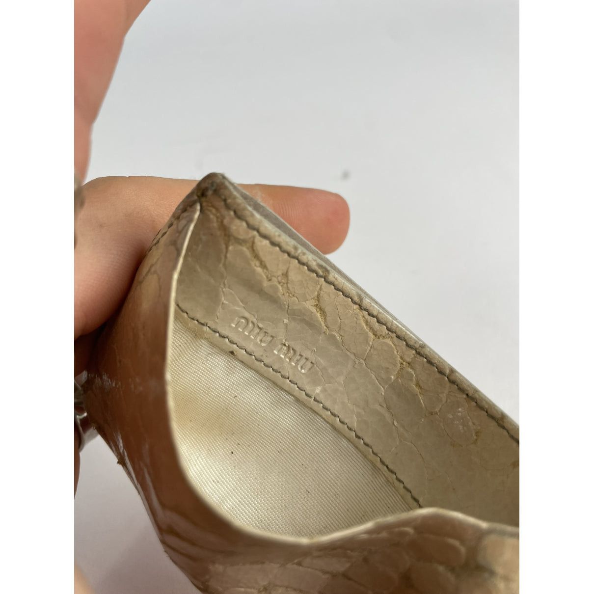 Miu Miu White Leather Purse Size ONE SIZE - 3 Thumbnail