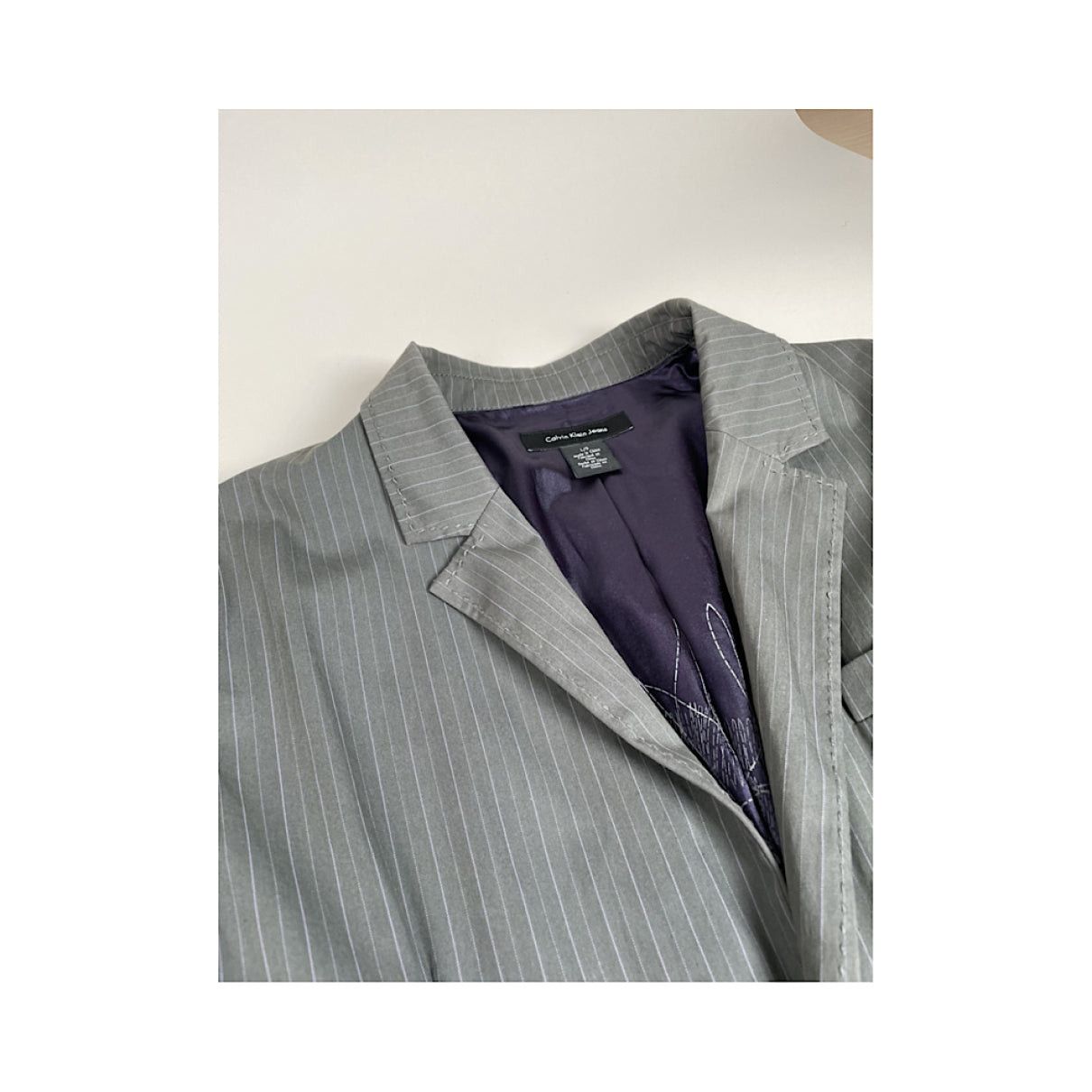 Calvin Klein Grey Cotton Suit Size L / US 10 / IT 46 - 3 Thumbnail