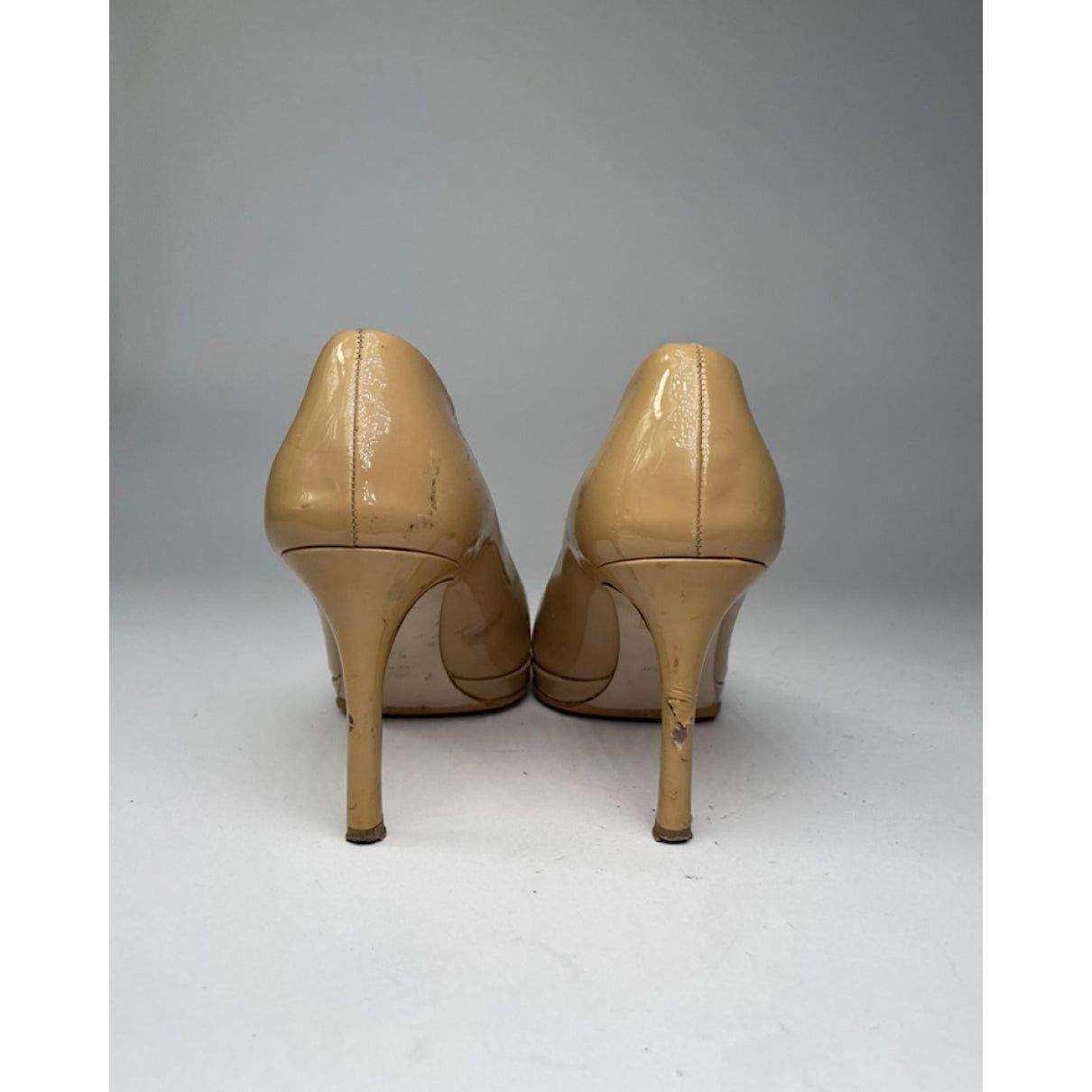 Miu Miu Beige Patent Leather Heel Size US 4 / IT 34 - 4 Thumbnail