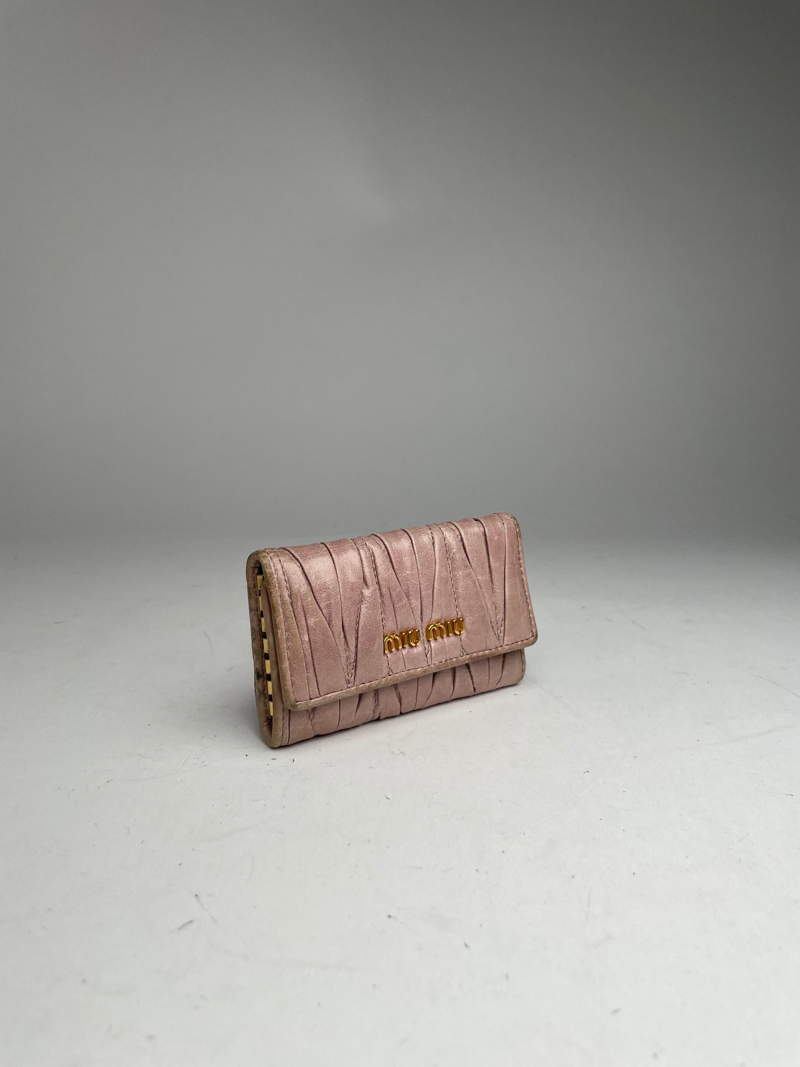 Miu Miu Vintage Metallasse leather Key Holder Rose Size ONE SIZE - 8 Thumbnail