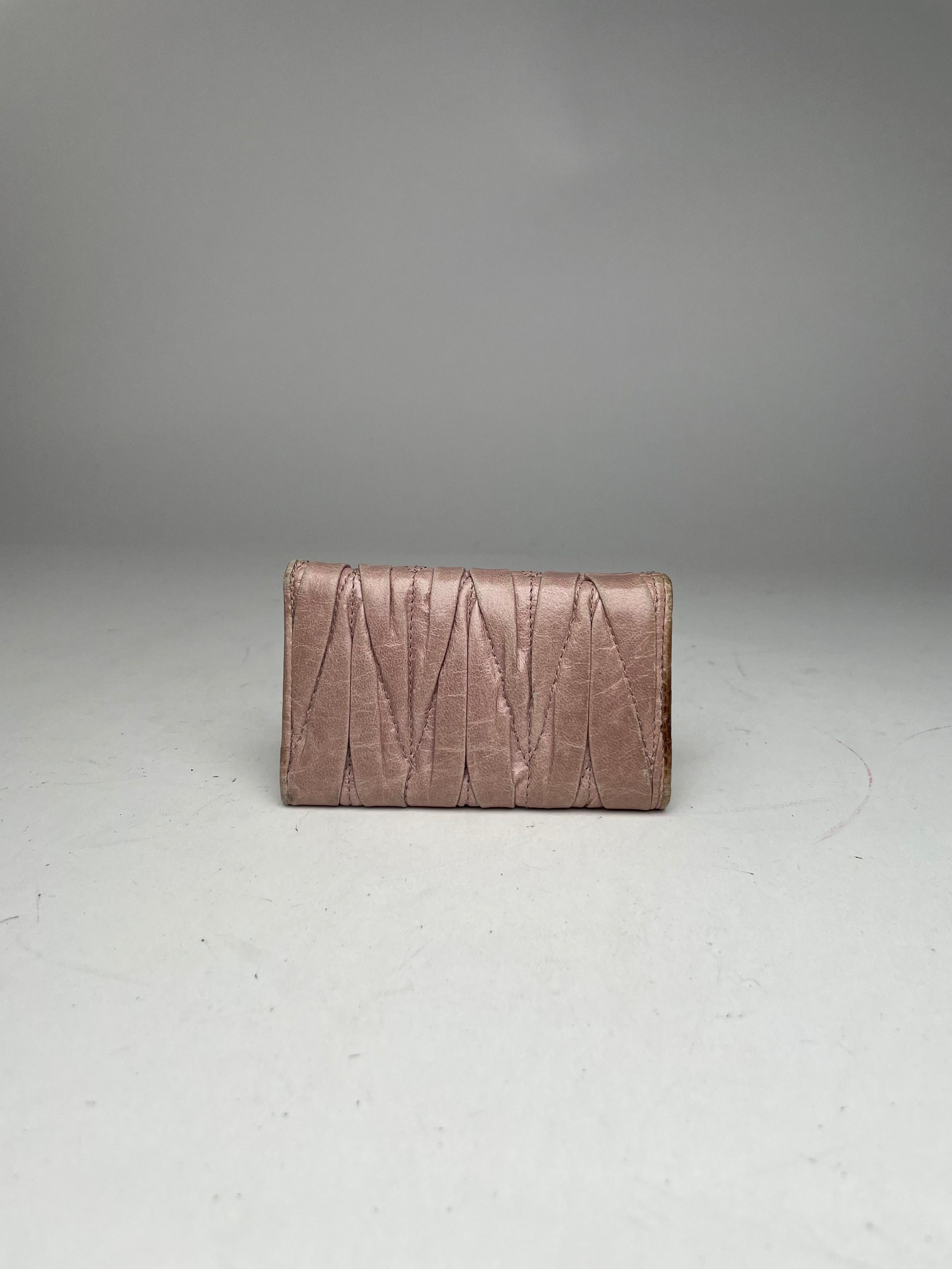 Miu Miu Vintage Metallasse leather Key Holder Rose Size ONE SIZE - 9 Thumbnail