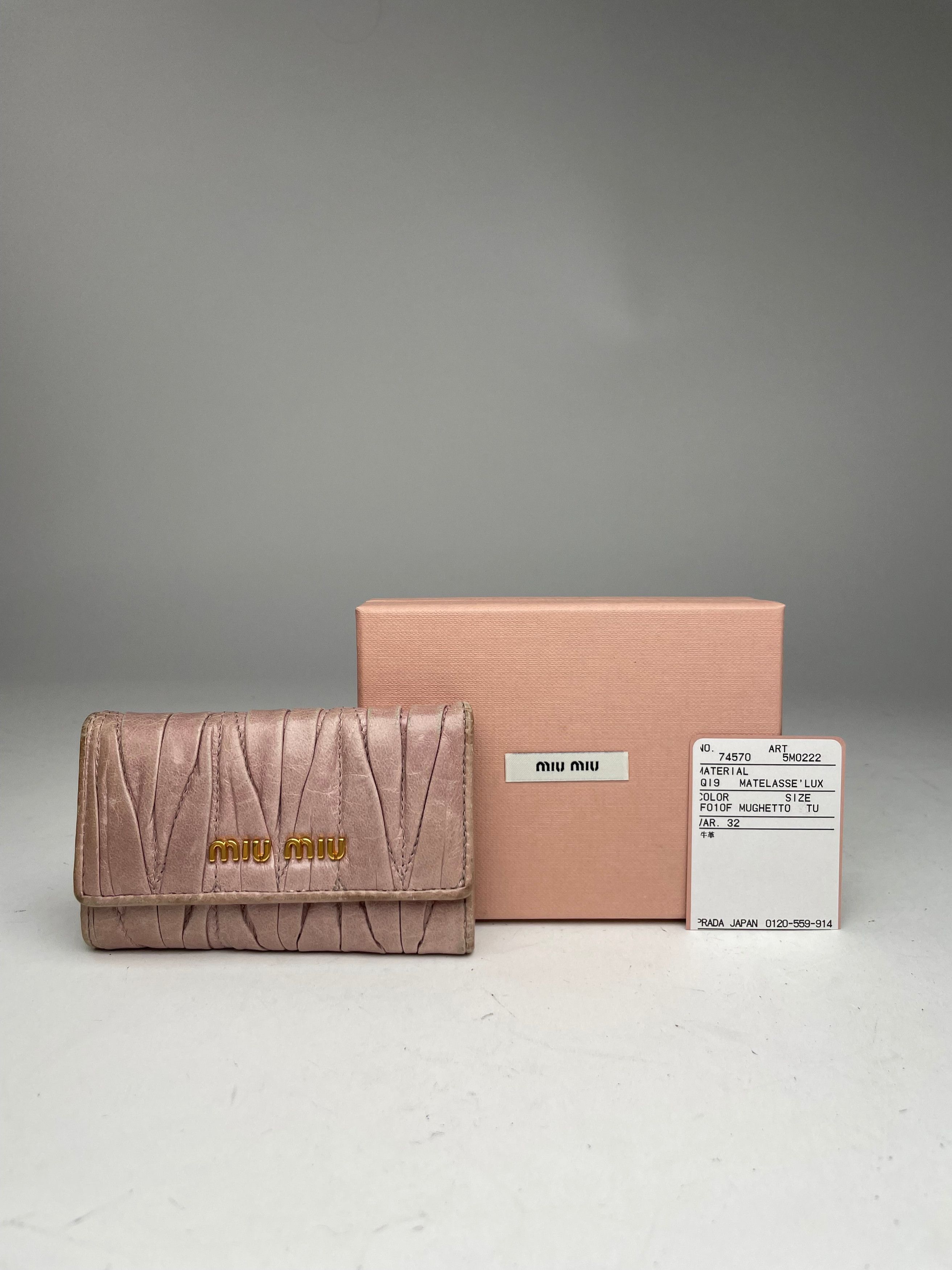 Miu Miu Vintage Metallasse leather Key Holder Rose Size ONE SIZE - 2 Thumbnail