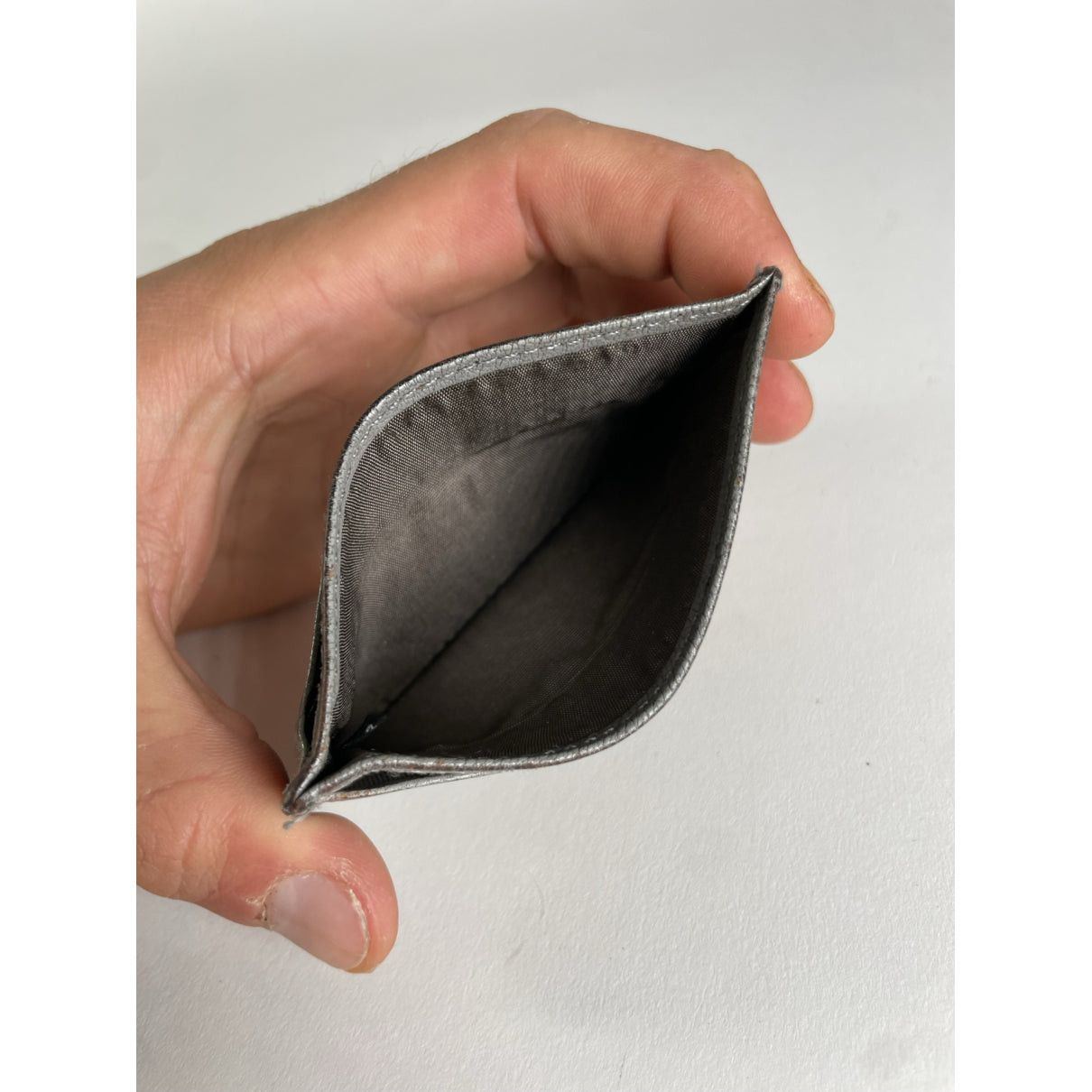 Miu Miu Grey Leather Purse Size ONE SIZE - 3 Thumbnail