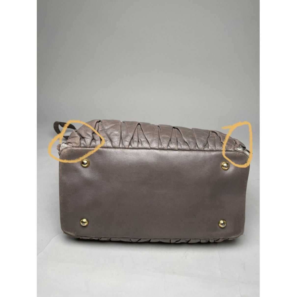 Miu Miu Matelassé Purple Leather Handbag Size ONE SIZE - 3 Thumbnail