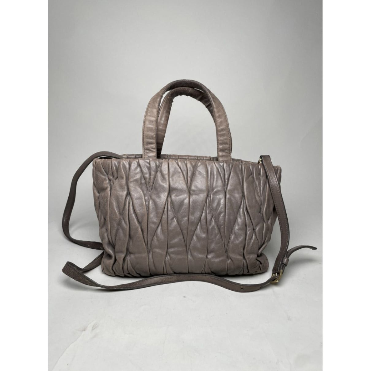 Miu Miu Matelassé Purple Leather Handbag Size ONE SIZE - 5 Thumbnail