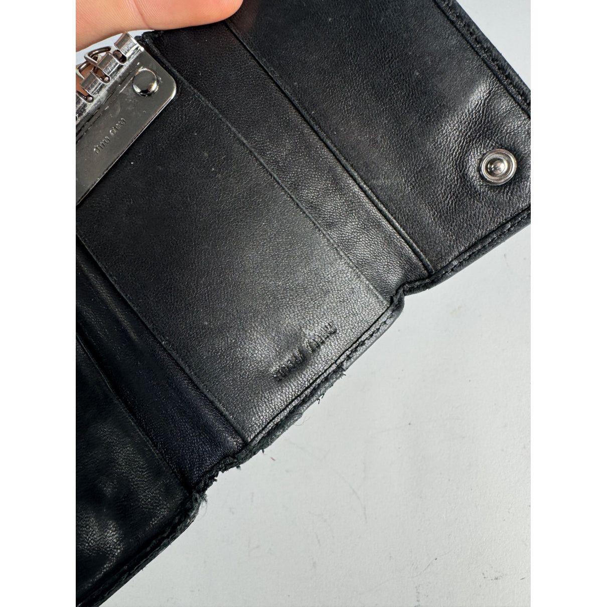 Miu Miu Black Leather Purse Size ONE SIZE - 5 Thumbnail