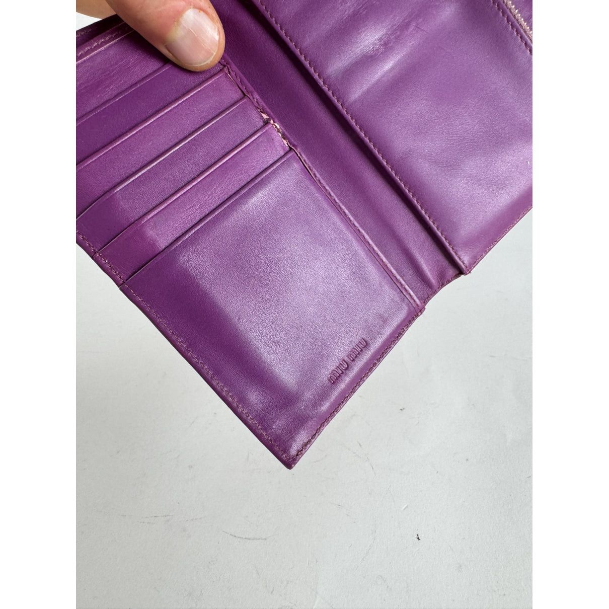 Miu Miu Pink Leather Wallet Size ONE SIZE - 5 Thumbnail