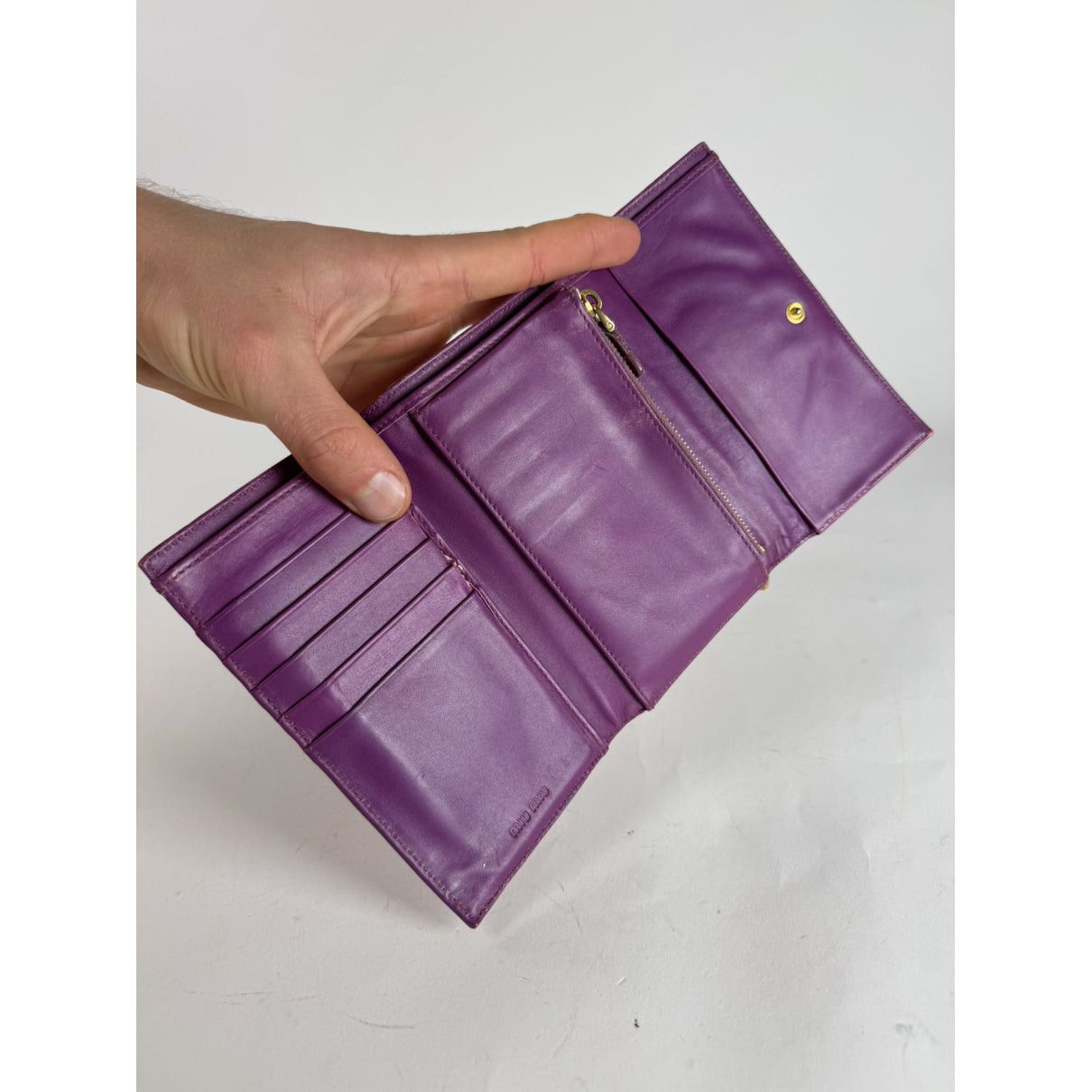 Miu Miu Pink Leather Wallet Size ONE SIZE - 4 Thumbnail
