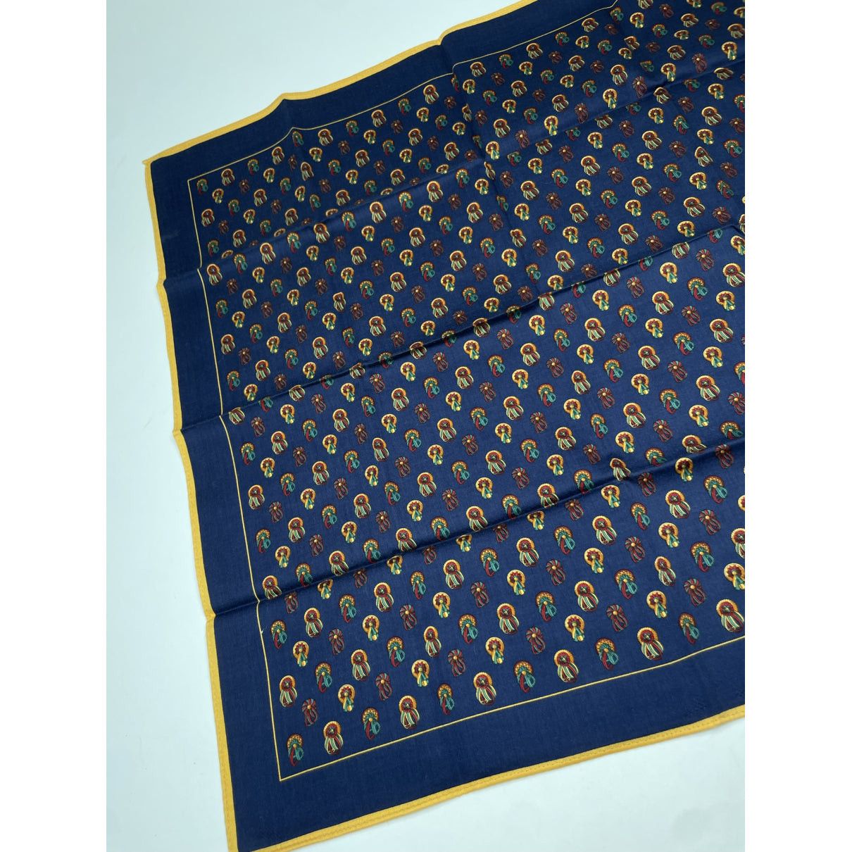 Celine Navy Silk Scarf Size ONE SIZE - 3 Thumbnail