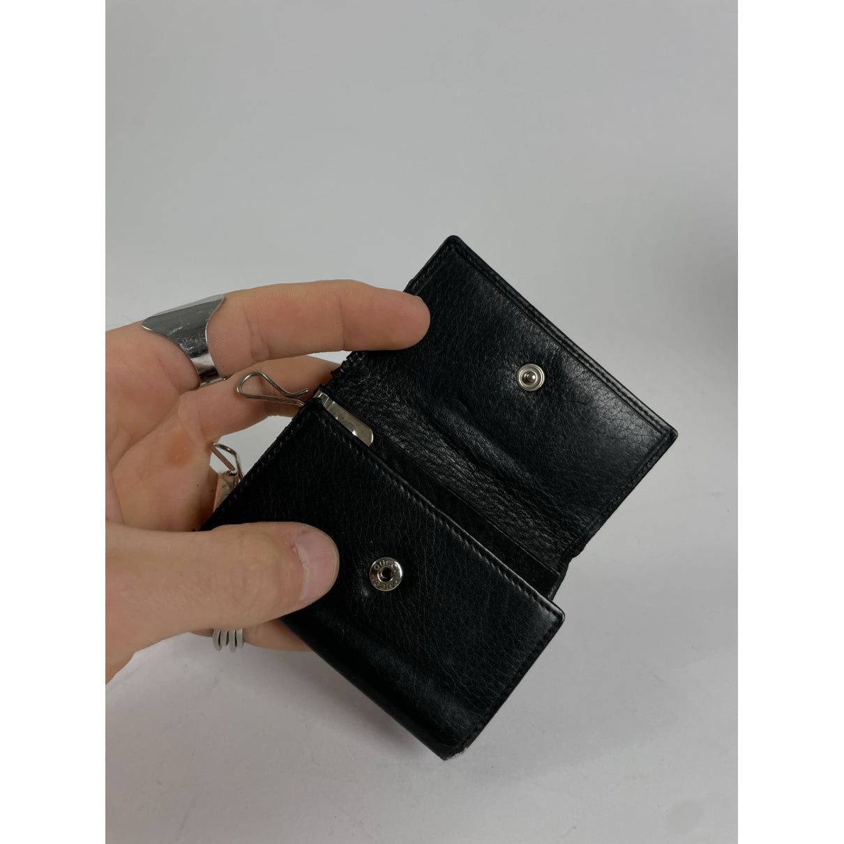 Gucci Interlocking Black Leather Purse Size ONE SIZE - 4 Thumbnail