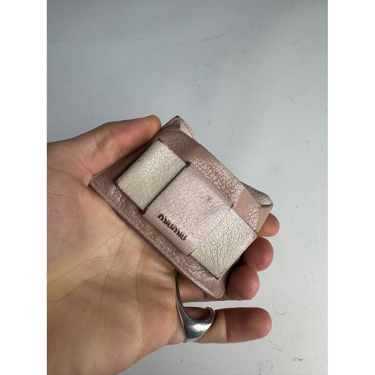 Miu Miu Pink Leather Purse Size ONE SIZE - 3 Thumbnail