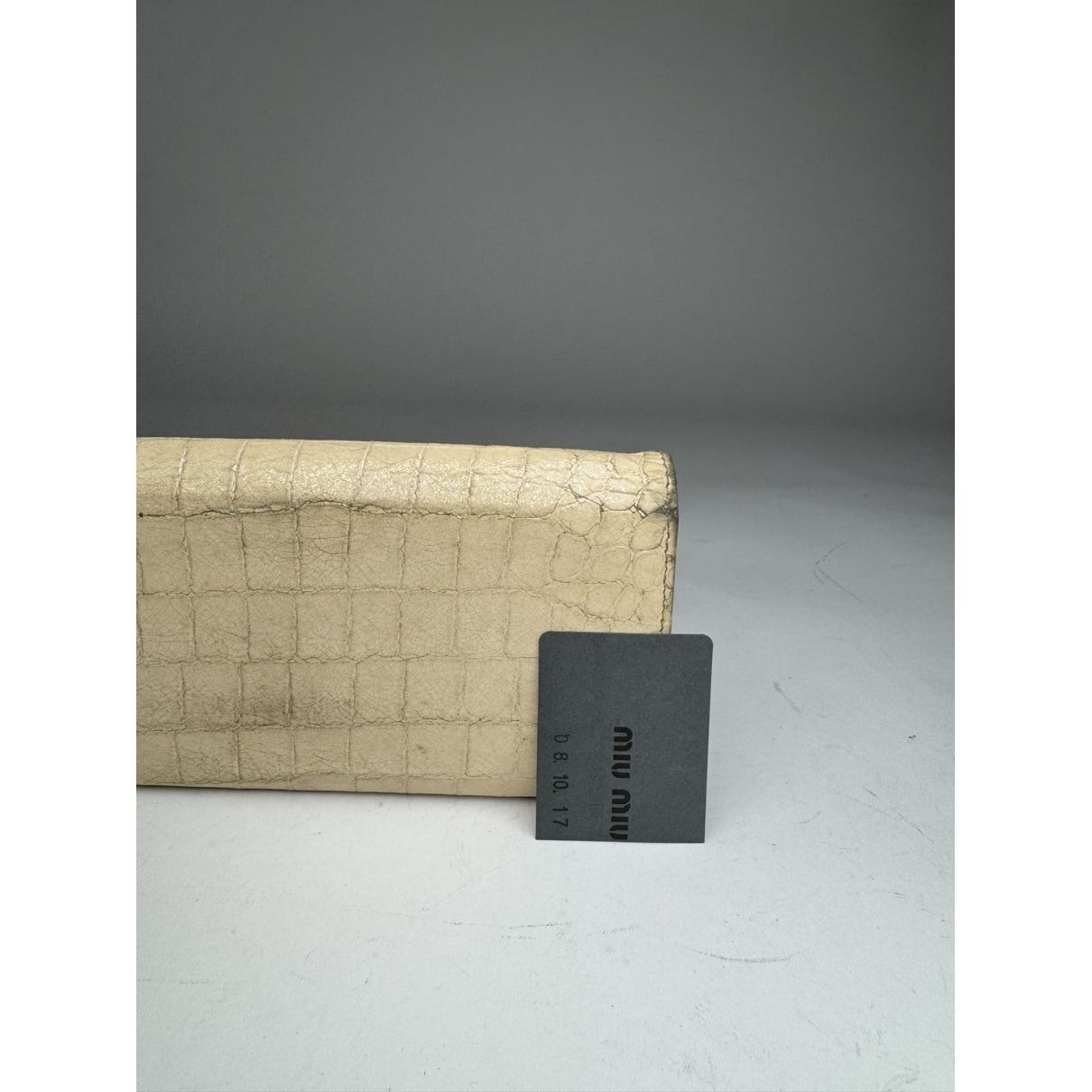 Miu Miu White Leather Wallet Size ONE SIZE - 3 Thumbnail
