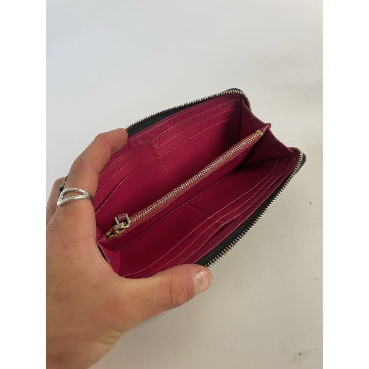 Miu Miu Black Leather Wallet Size ONE SIZE - 4 Thumbnail