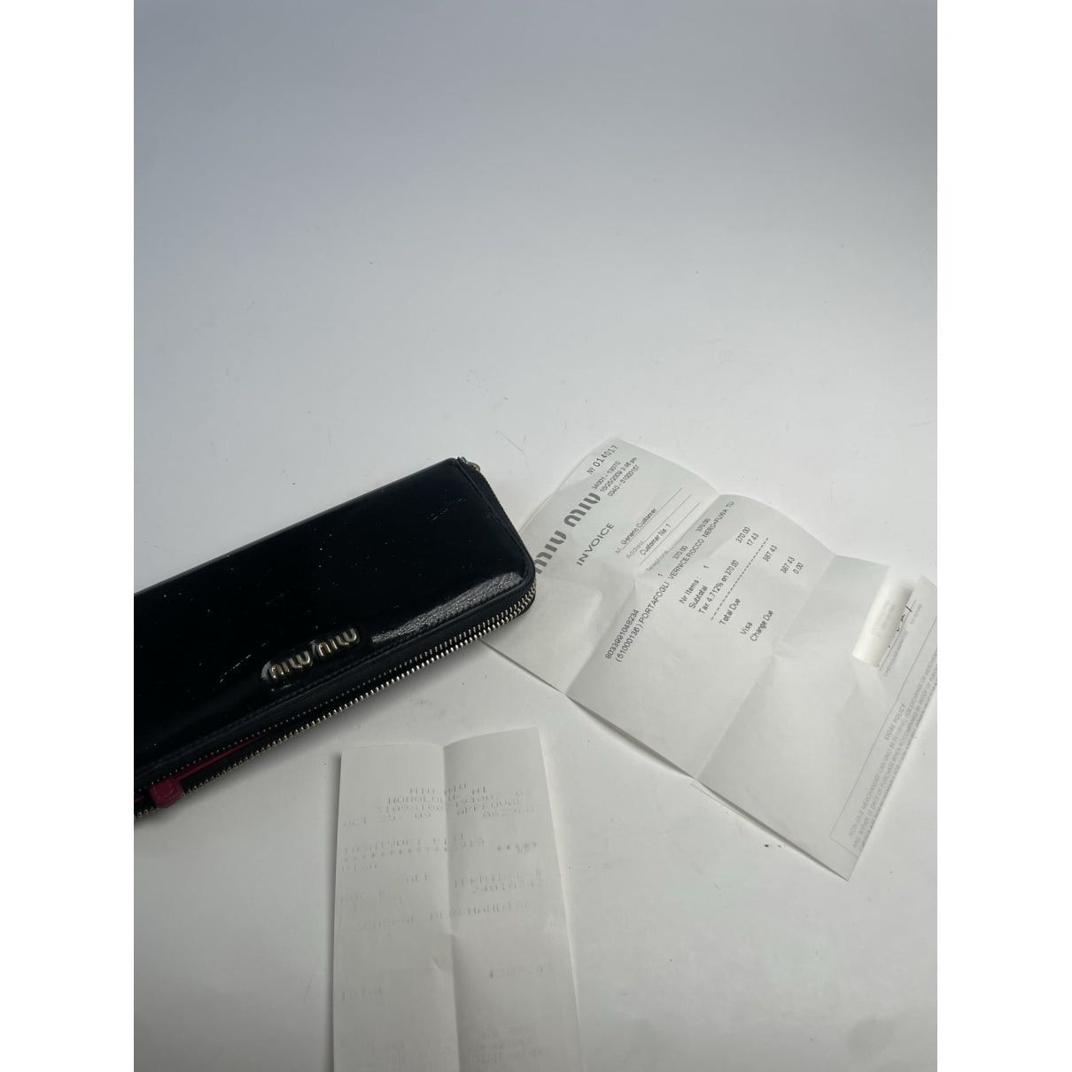 Miu Miu Black Leather Wallet Size ONE SIZE - 3 Thumbnail