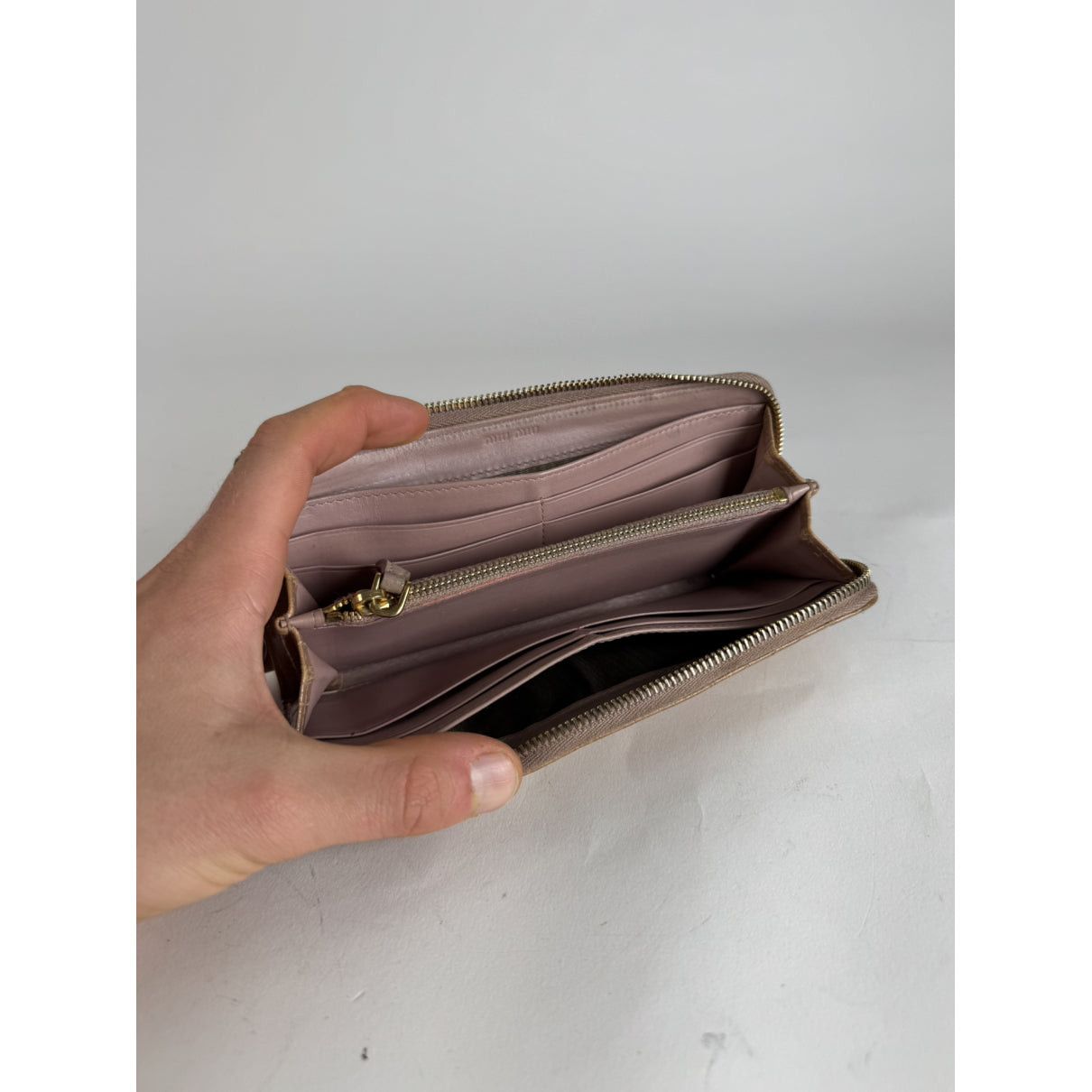 Miu Miu Brown Leather Wallet Size ONE SIZE - 3 Thumbnail