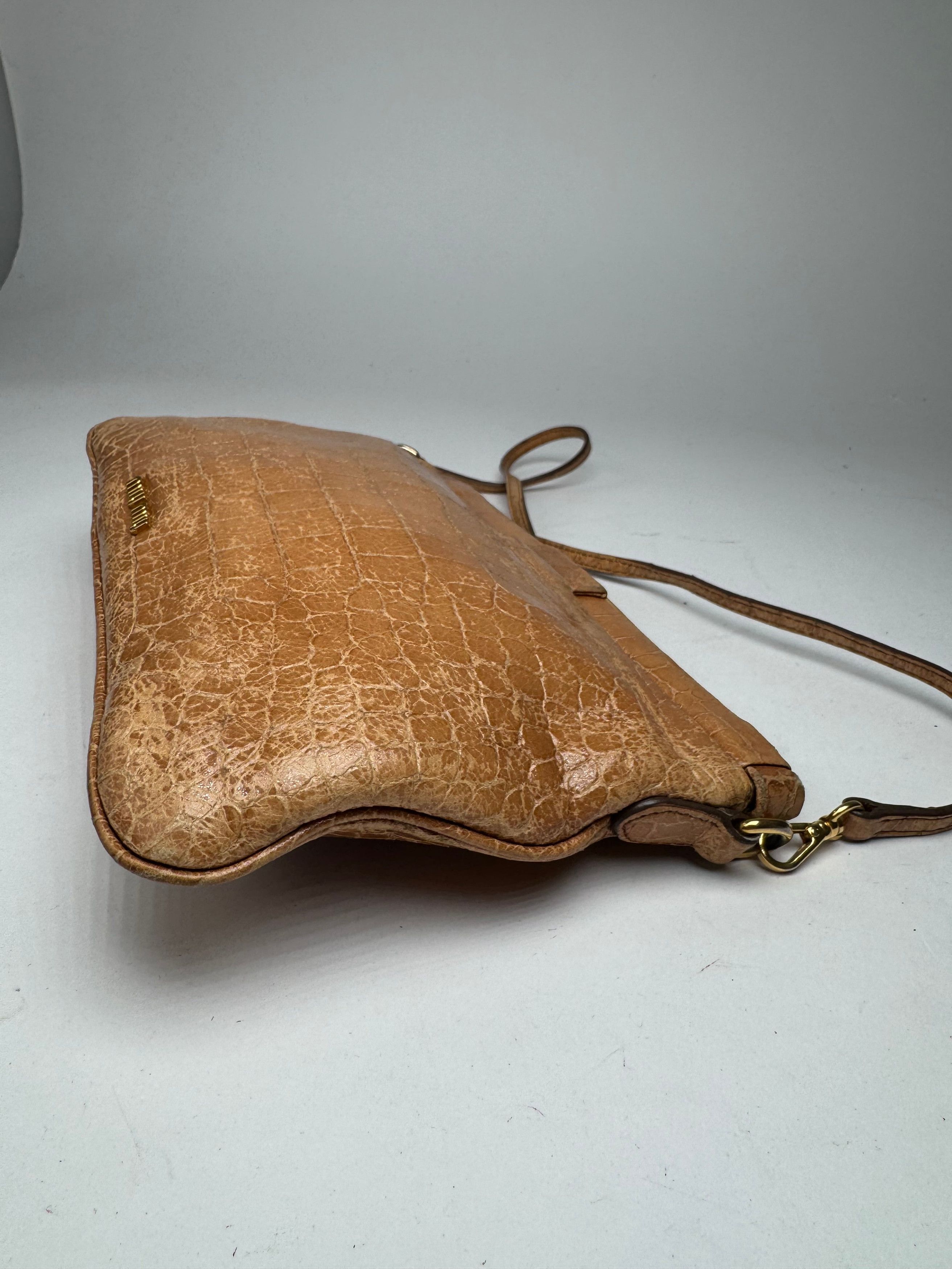 Miu Miu Vintage Leather Crossbody Bag Brown Size ONE SIZE - 7 Thumbnail