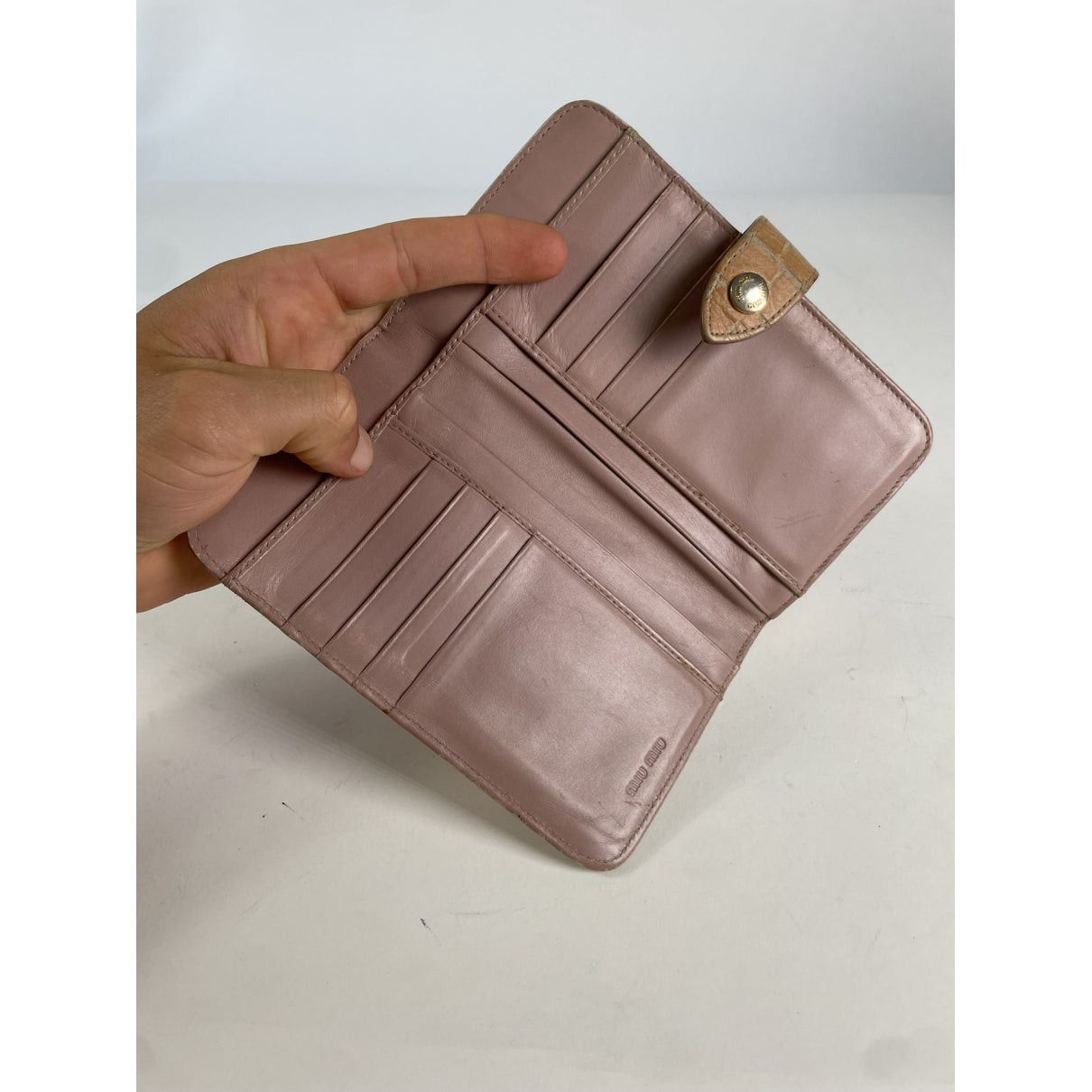 Miu Miu Brown Leather Wallet Size ONE SIZE - 3 Thumbnail