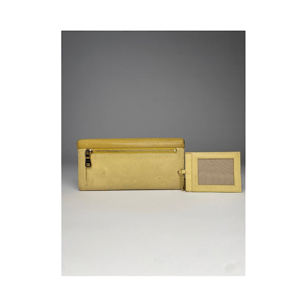 Miu Miu Yellow Leather Wallet Size ONE SIZE - 2 Thumbnail