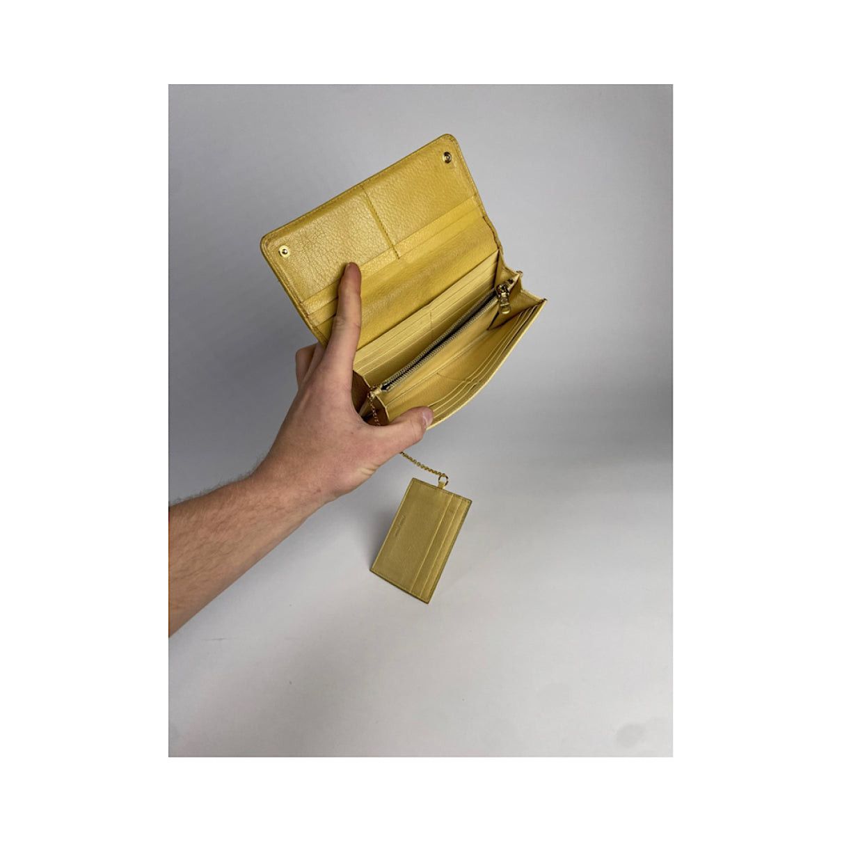 Miu Miu Yellow Leather Wallet Size ONE SIZE - 4 Thumbnail