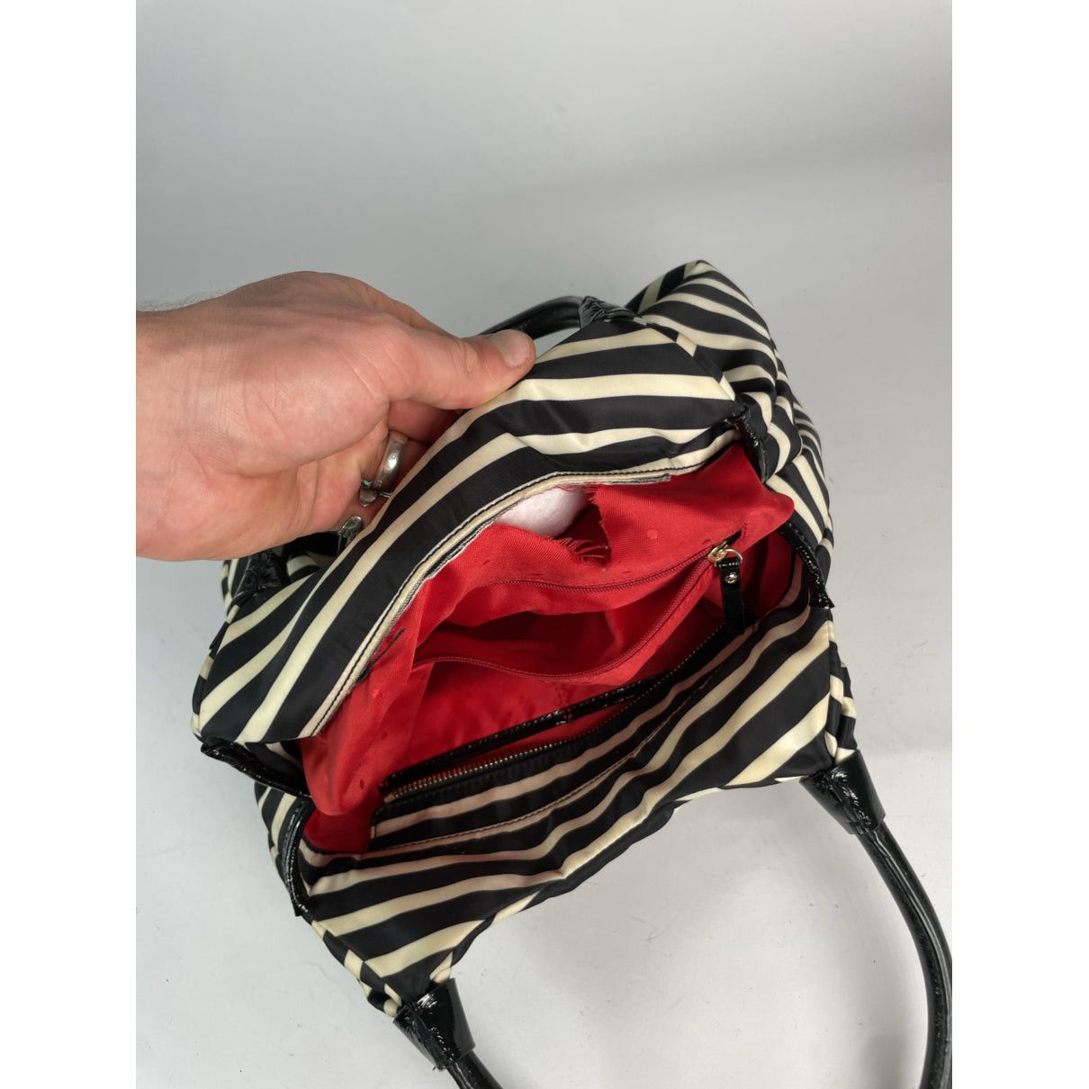 Kate Spade Black Cotton Handbag Size ONE SIZE - 4 Thumbnail