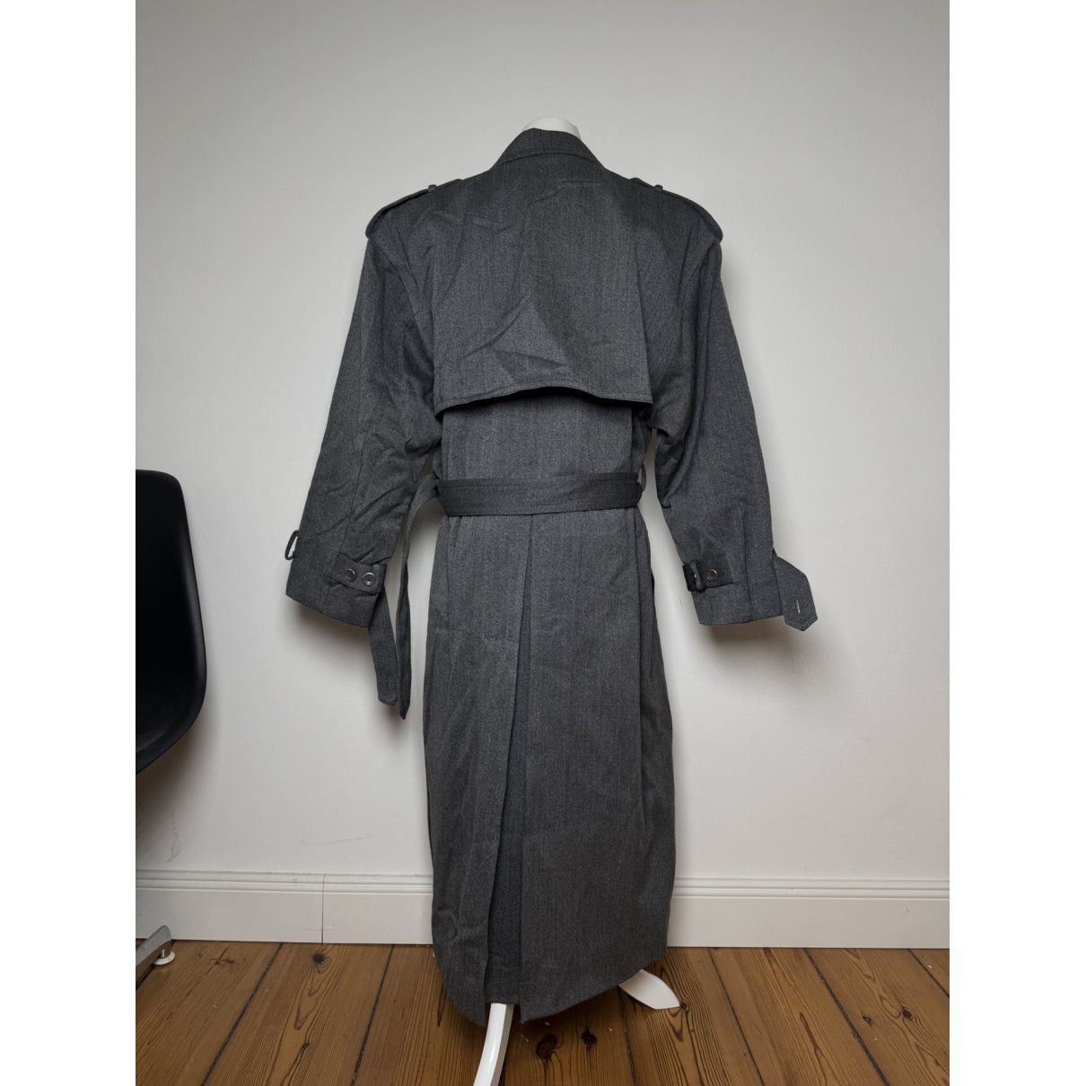 Courreges Courrèges Anthracite Wool Trench Coat Size M / US 6-8 / IT 42-44 - 4 Thumbnail