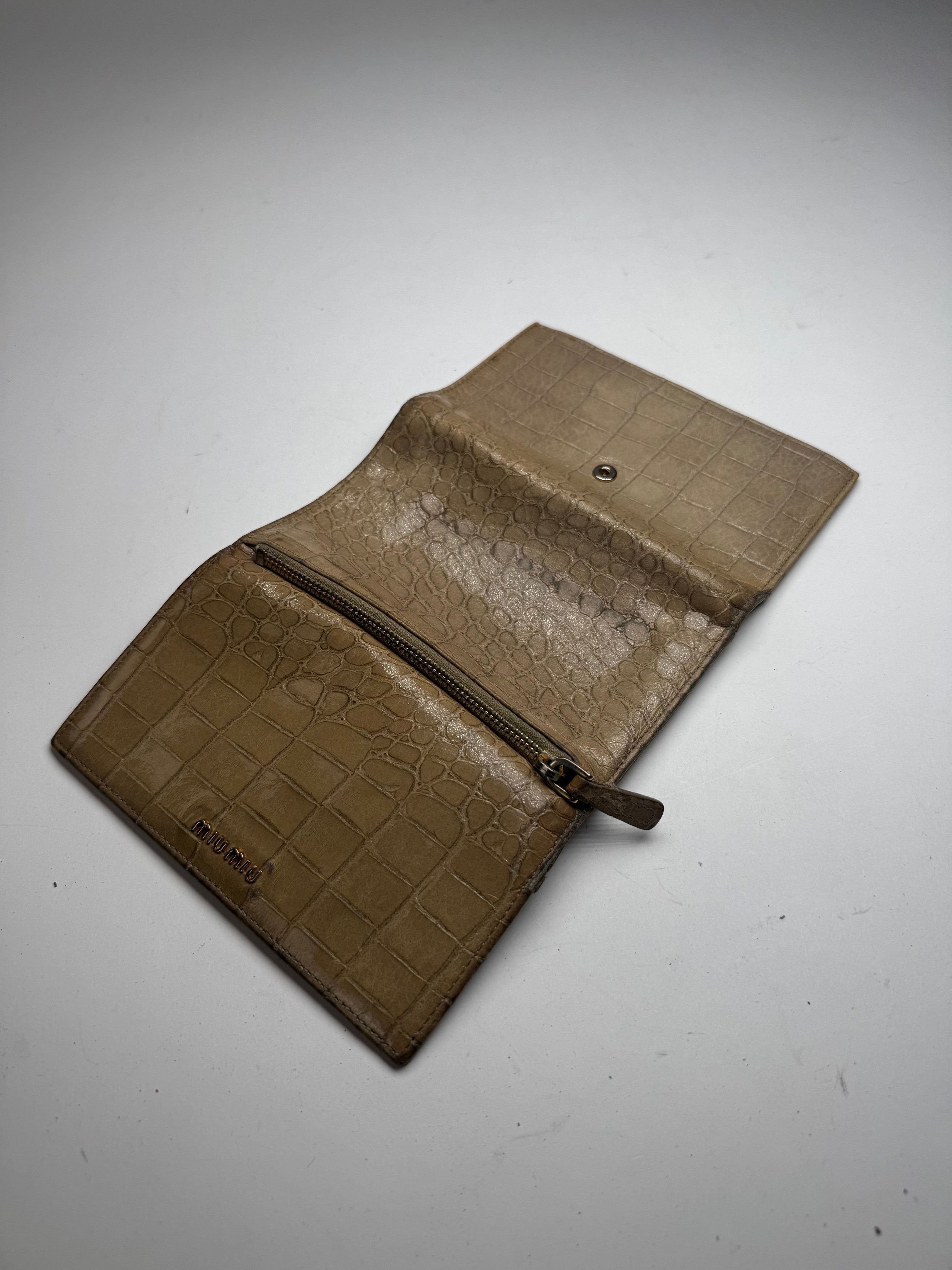 Miu Miu Vintage Leather Wallet beige Size ONE SIZE - 8 Thumbnail