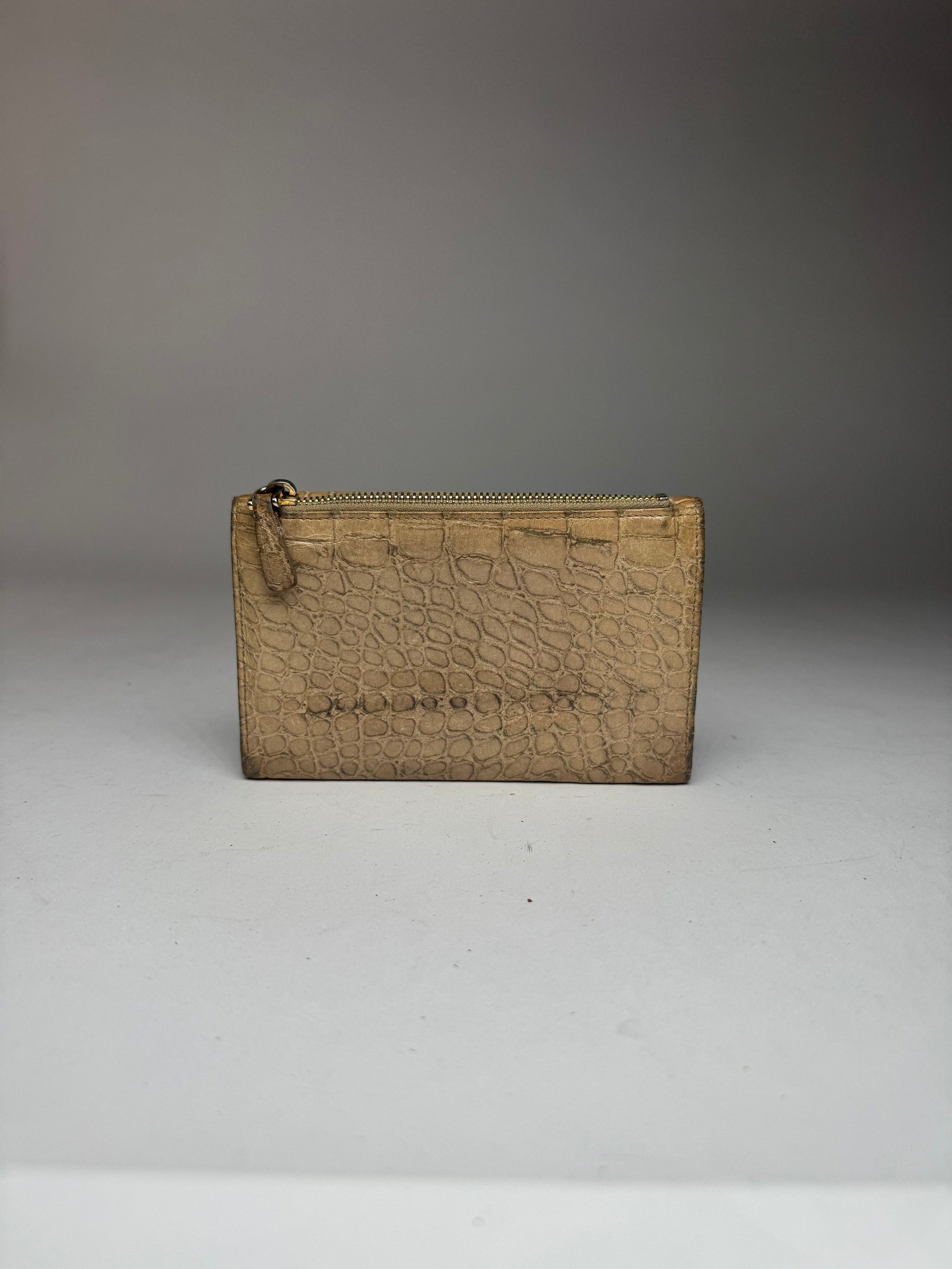 Miu Miu Vintage Leather Wallet beige Size ONE SIZE - 2 Thumbnail