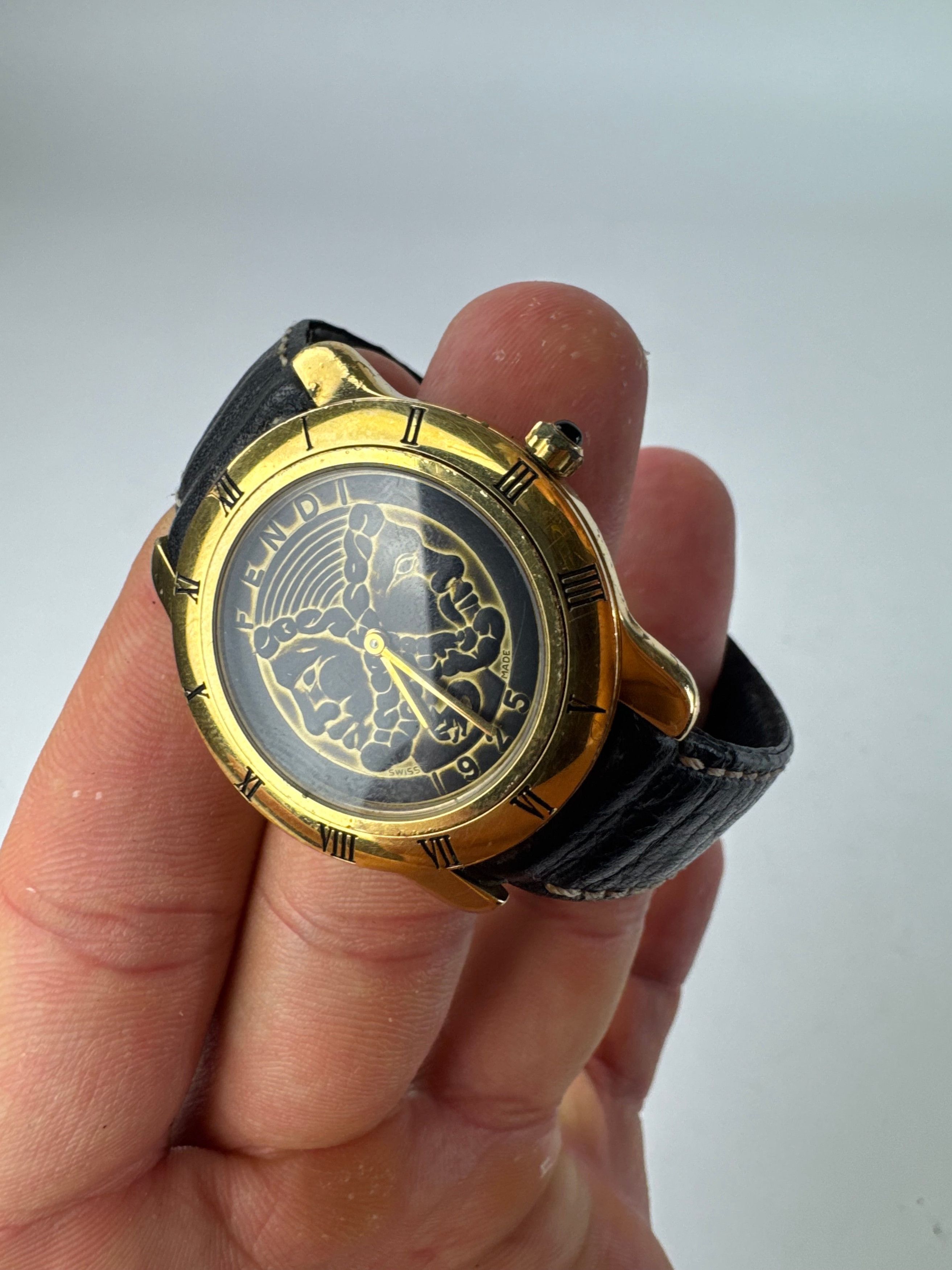 Fendi Vintage 2 Face Watch Gold black Size ONE SIZE - 2 Thumbnail