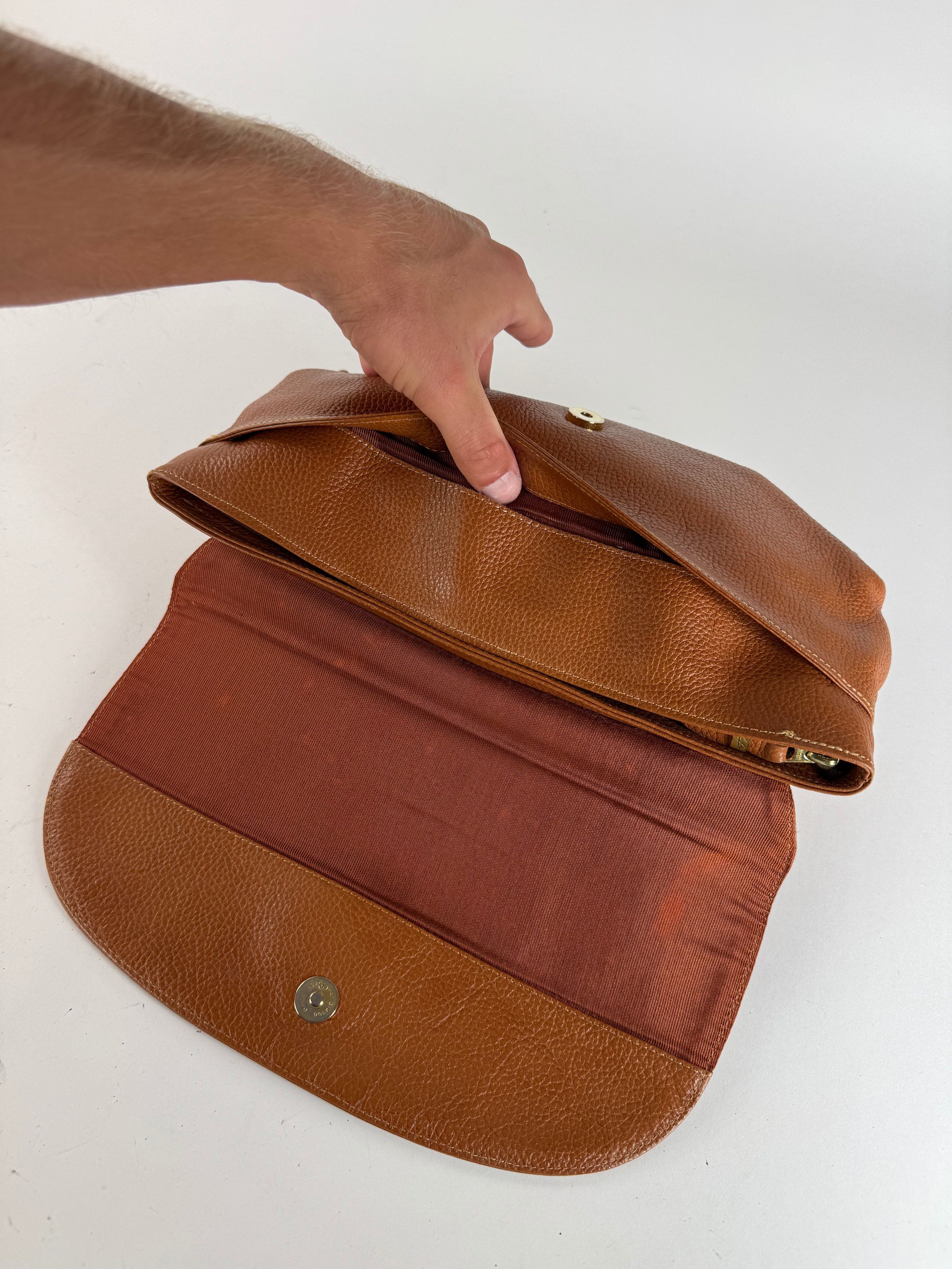 Givenchy Vintage Leather Clutch Brown Size ONE SIZE - 5 Thumbnail