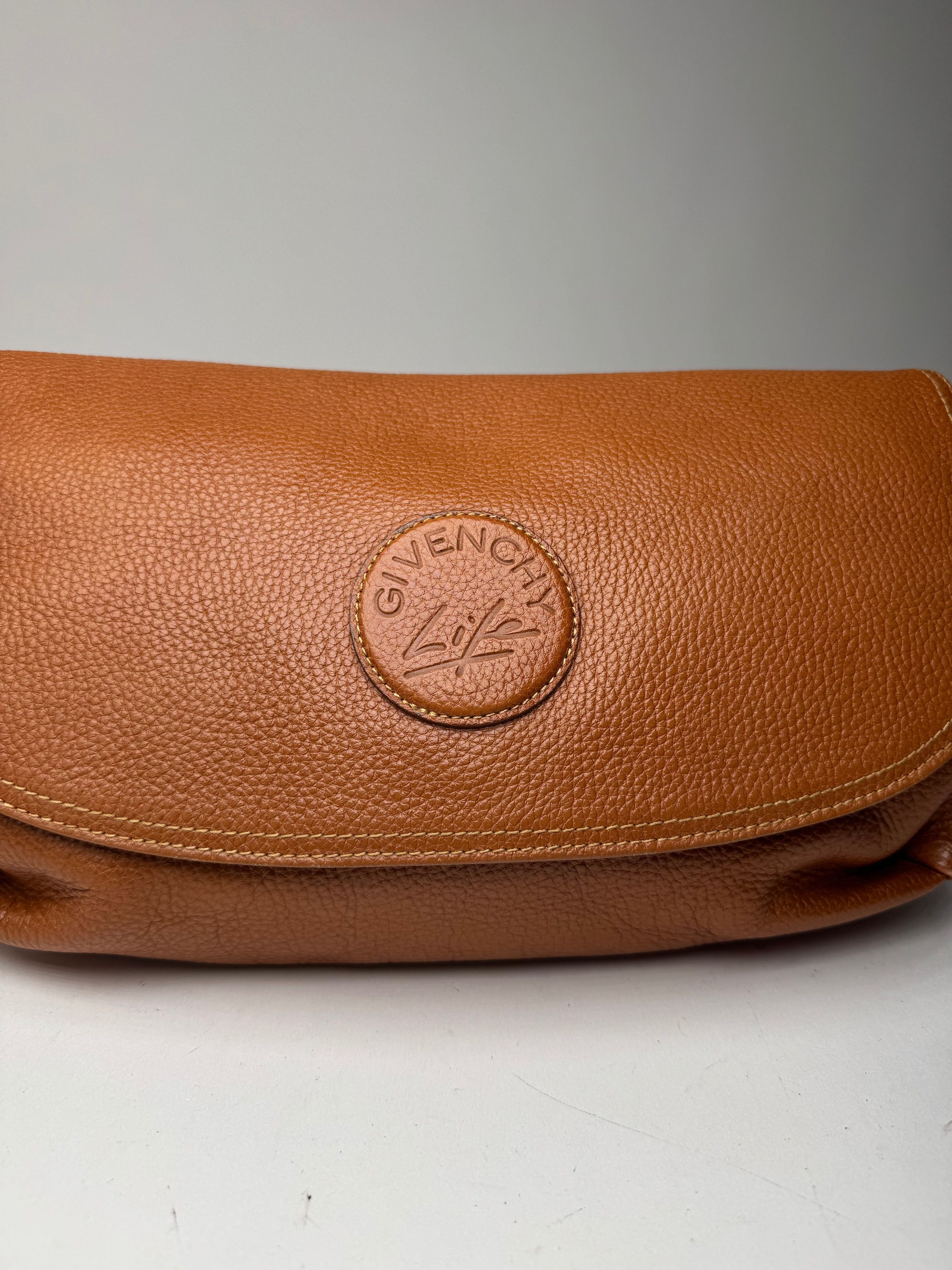 Givenchy Vintage Leather Clutch Brown Size ONE SIZE - 7 Thumbnail