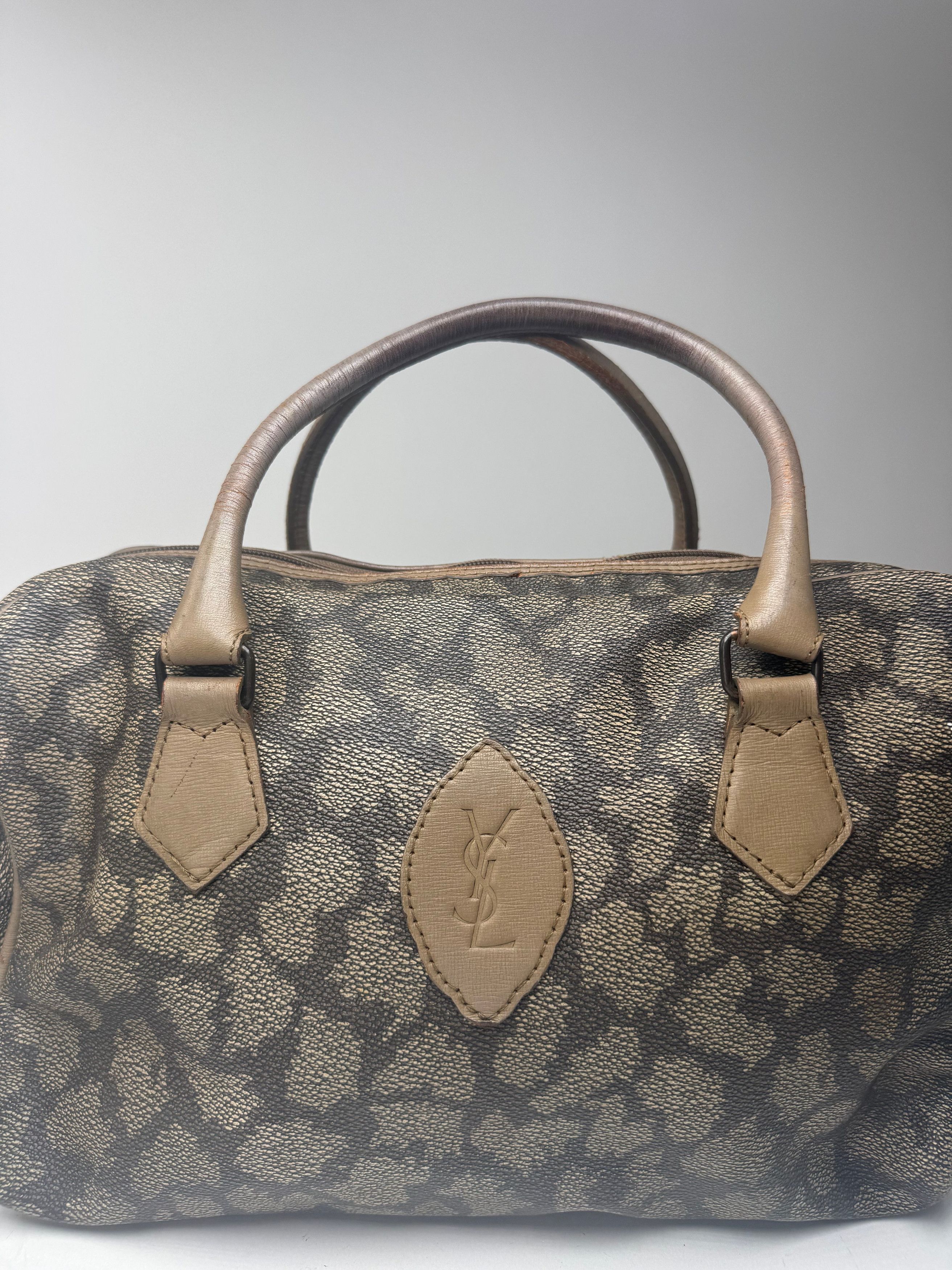 Other Vintage Yves Saint Laurent Grey black brown leather bag Size ONE SIZE - 6 Thumbnail