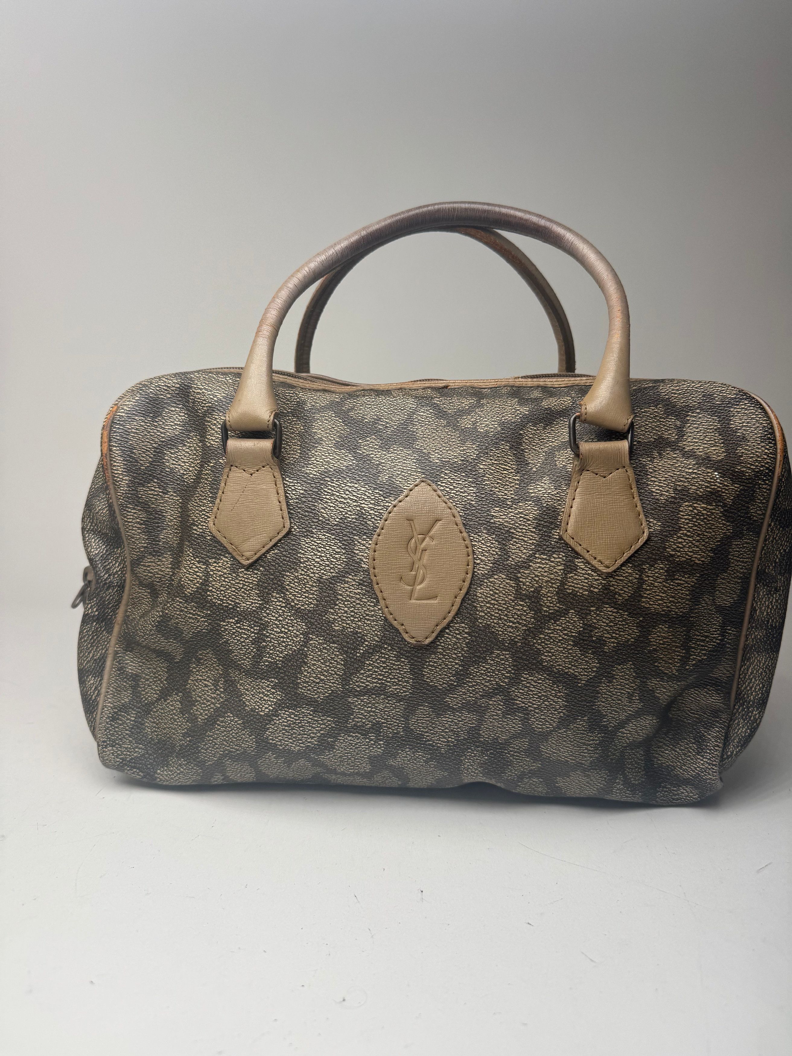 Other Vintage Yves Saint Laurent Grey black brown leather bag Size ONE SIZE - 14 Thumbnail