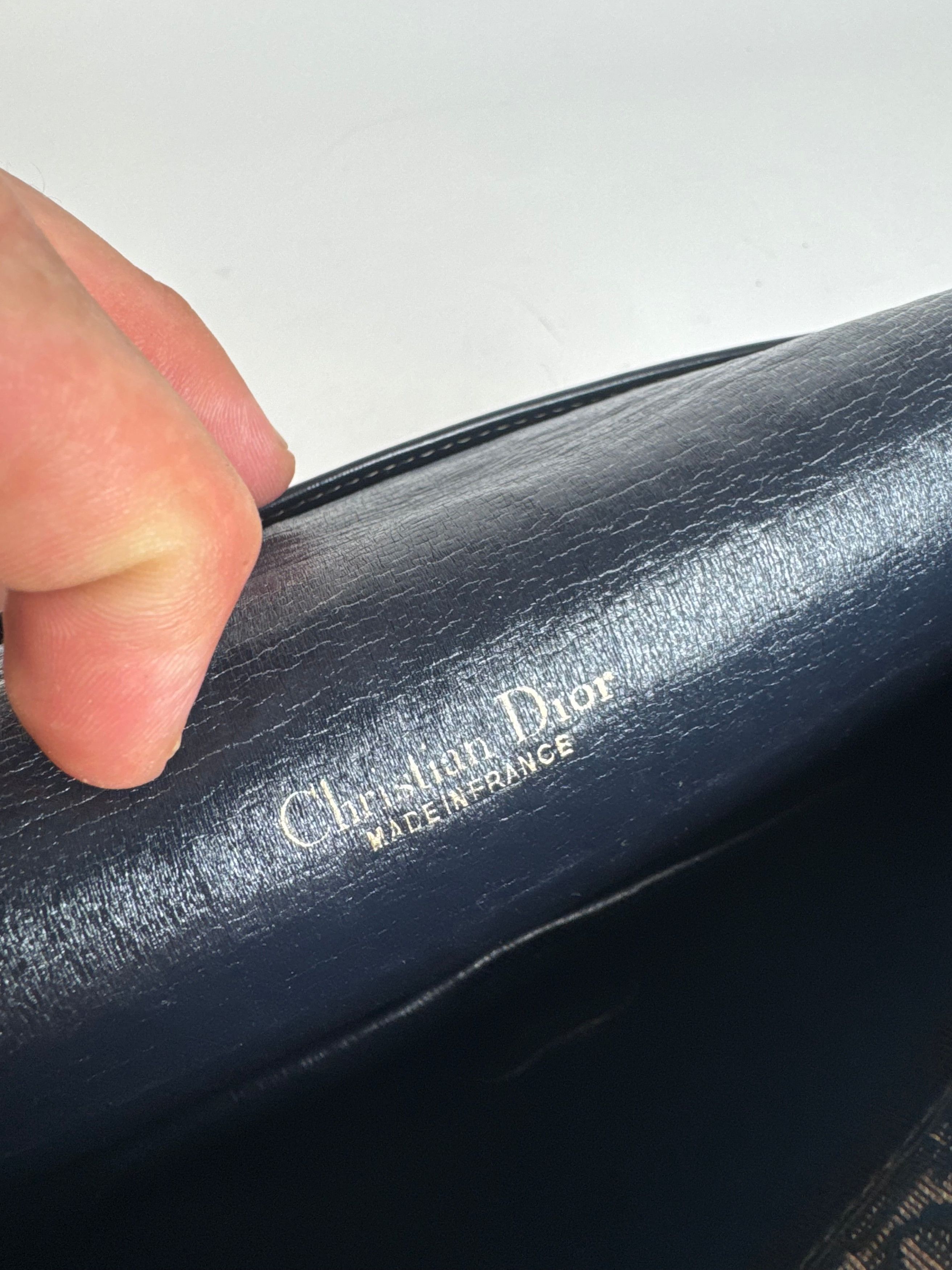 Dior Vintage Oblique monogram Clutch beige Navy Size ONE SIZE - 6 Thumbnail