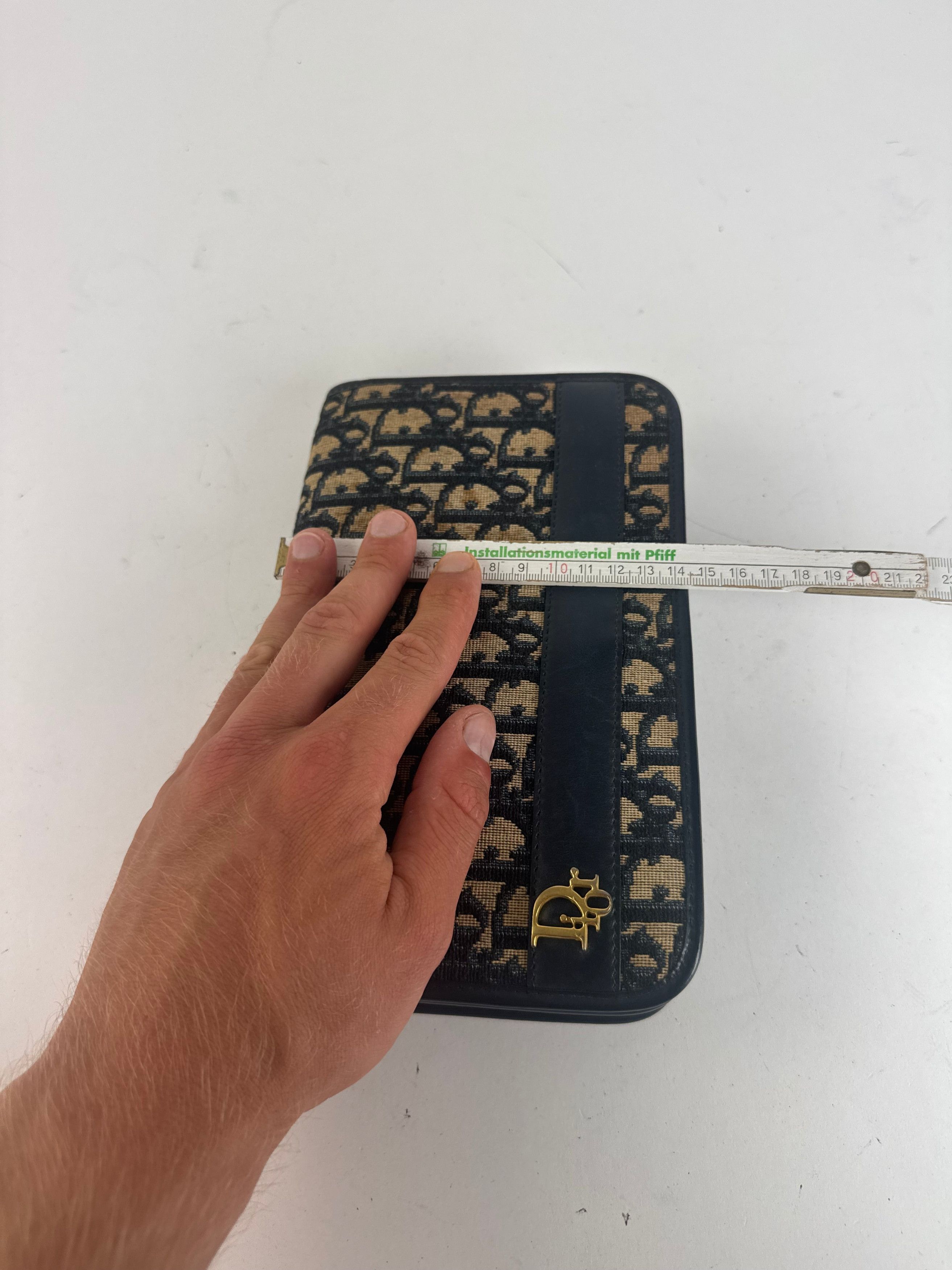Dior Vintage Oblique monogram Clutch beige Navy Size ONE SIZE - 14 Thumbnail