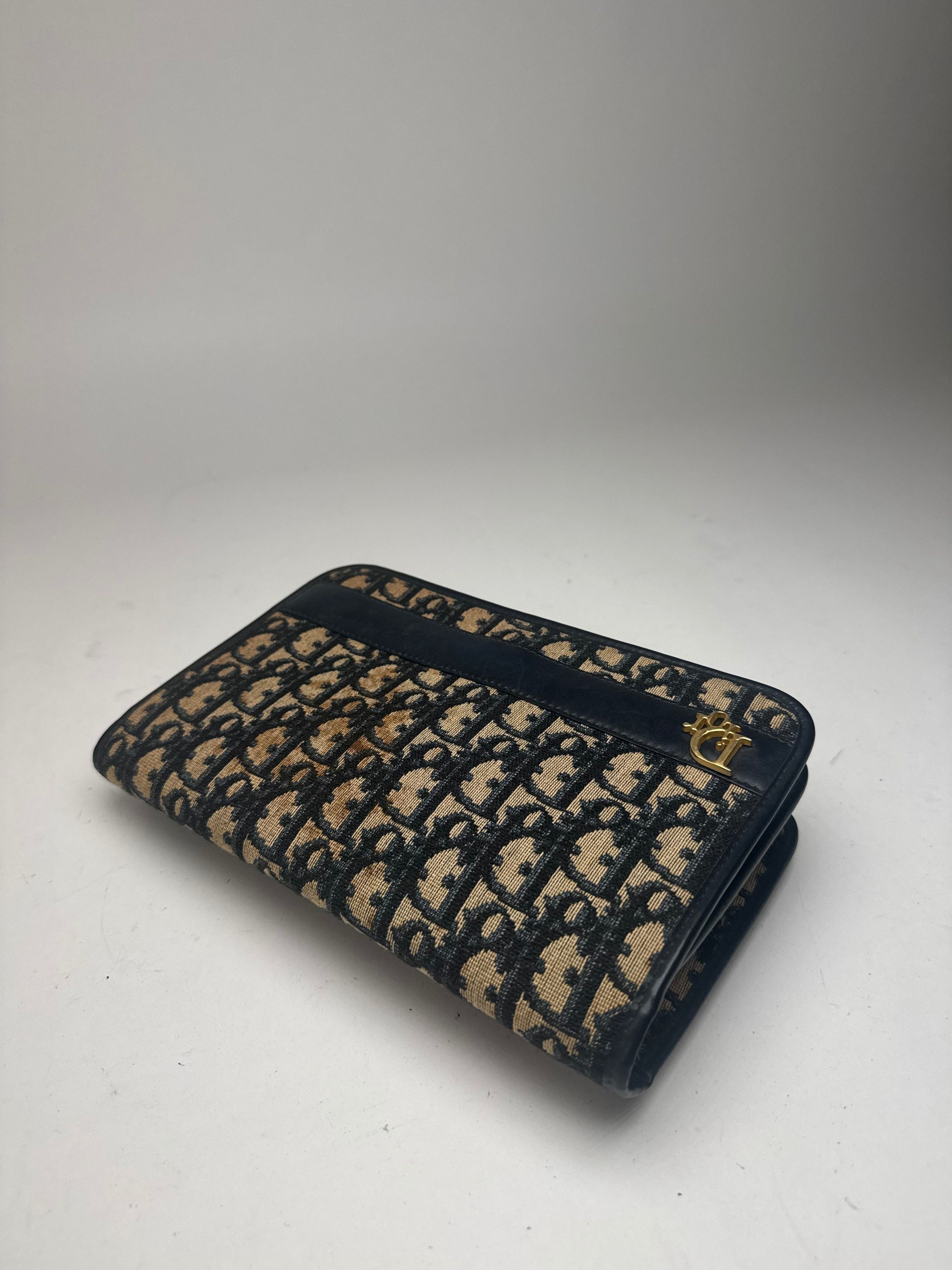 Dior Vintage Oblique monogram Clutch beige Navy Size ONE SIZE - 11 Thumbnail