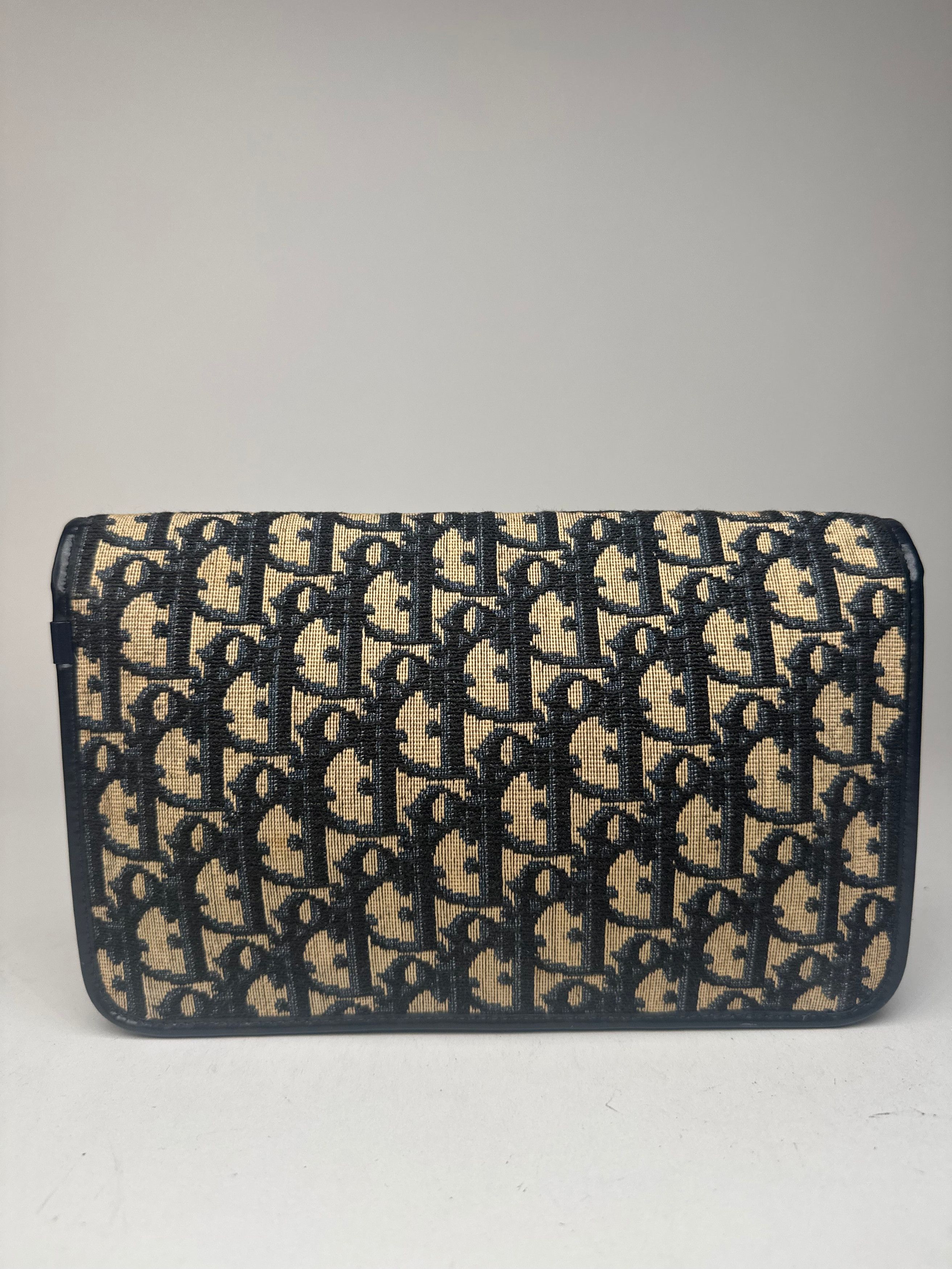 Dior Vintage Oblique monogram Clutch beige Navy Size ONE SIZE - 9 Thumbnail