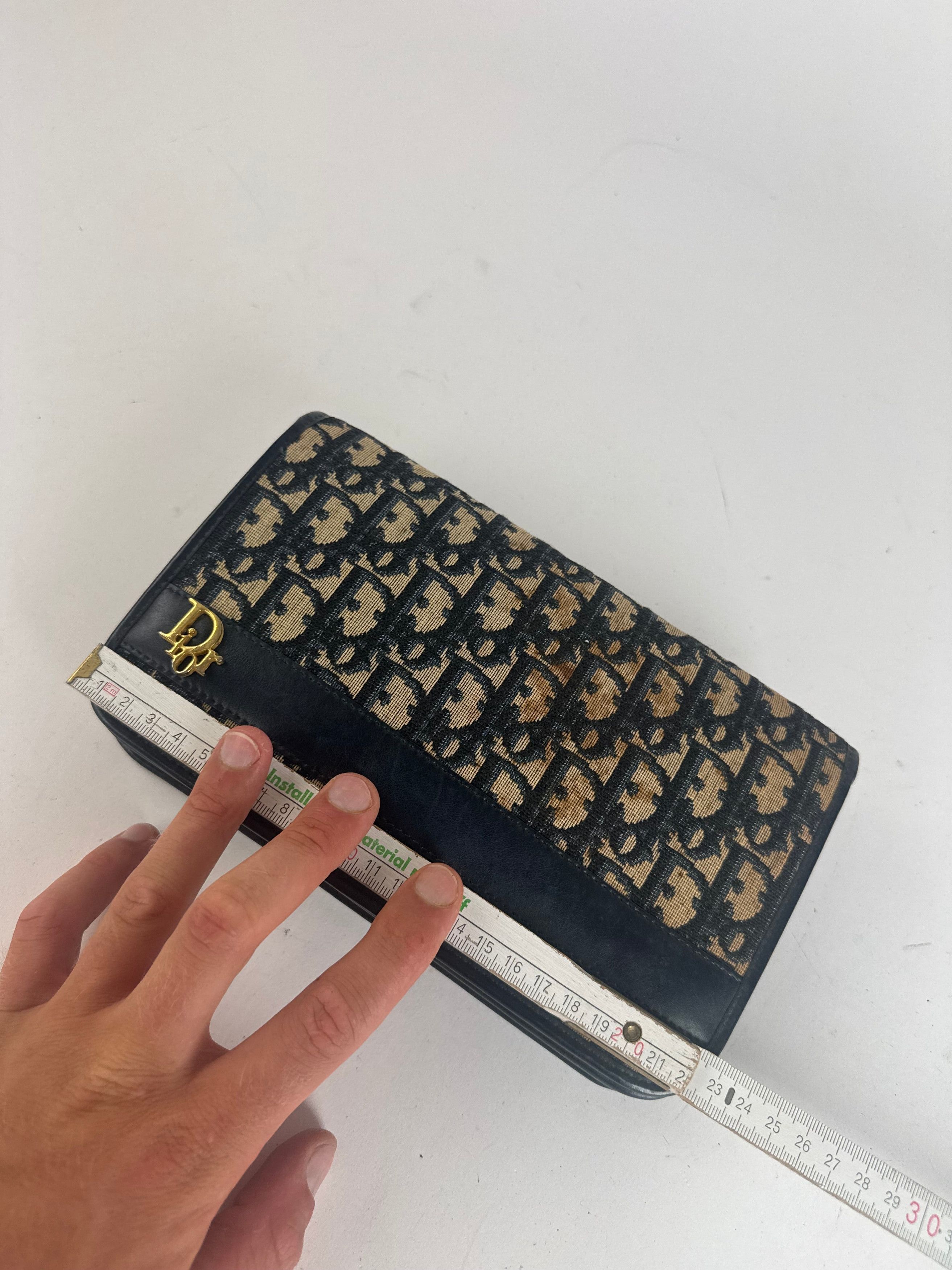 Dior Vintage Oblique monogram Clutch beige Navy Size ONE SIZE - 13 Thumbnail