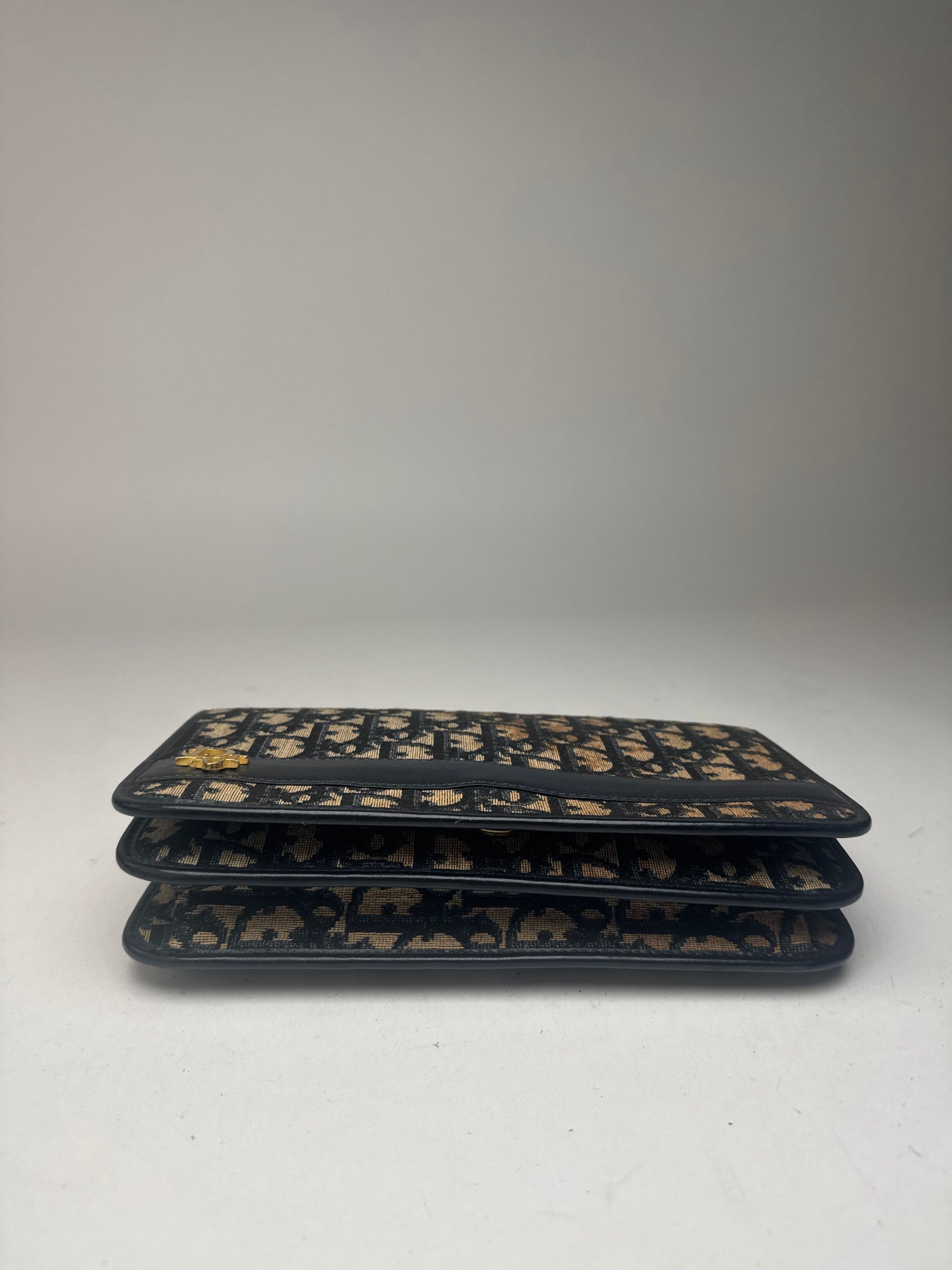 Dior Vintage Oblique monogram Clutch beige Navy Size ONE SIZE - 12 Thumbnail