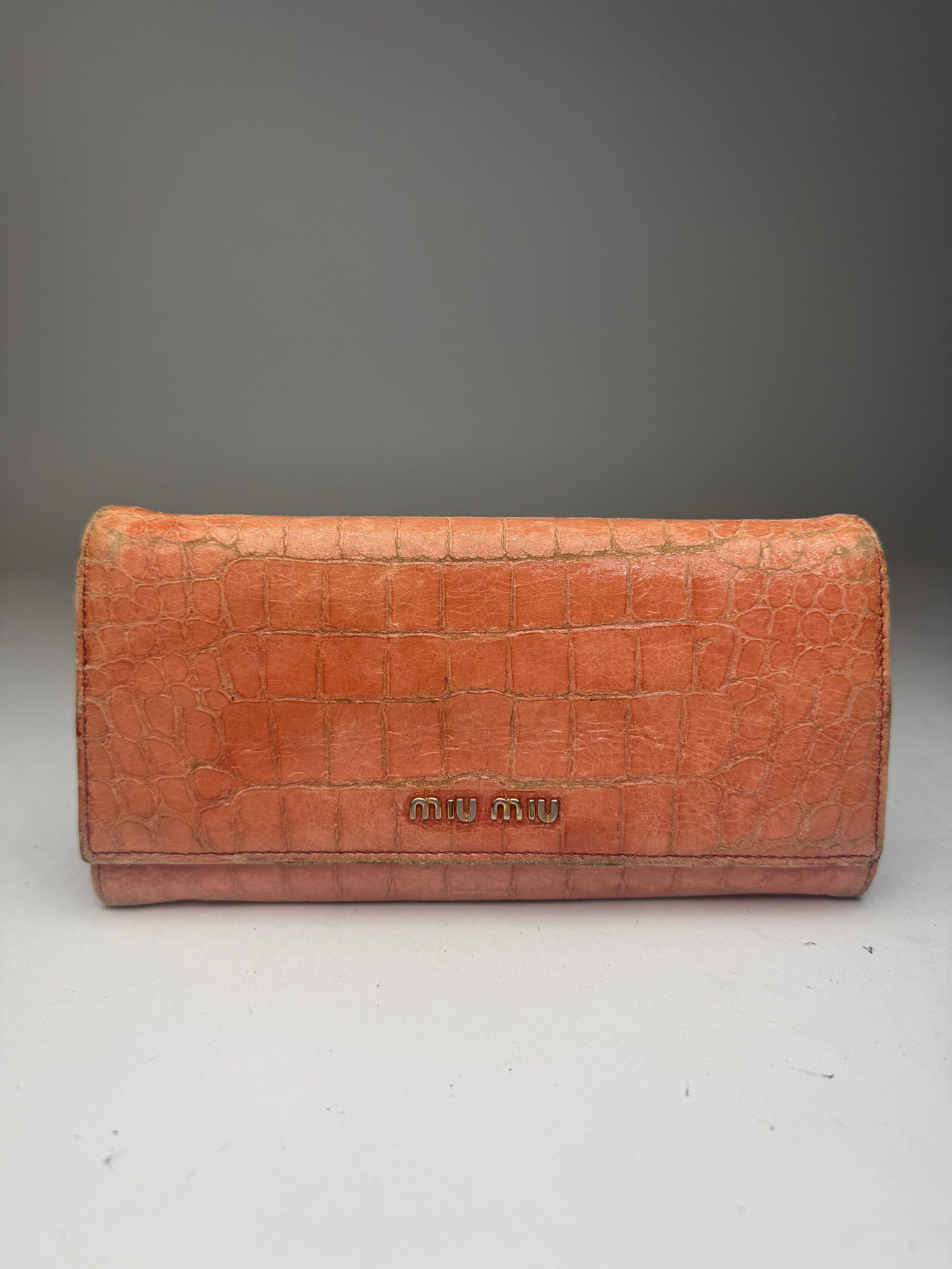 Miu Miu Vintage Leather Wallet orange Size ONE SIZE - 11 Thumbnail