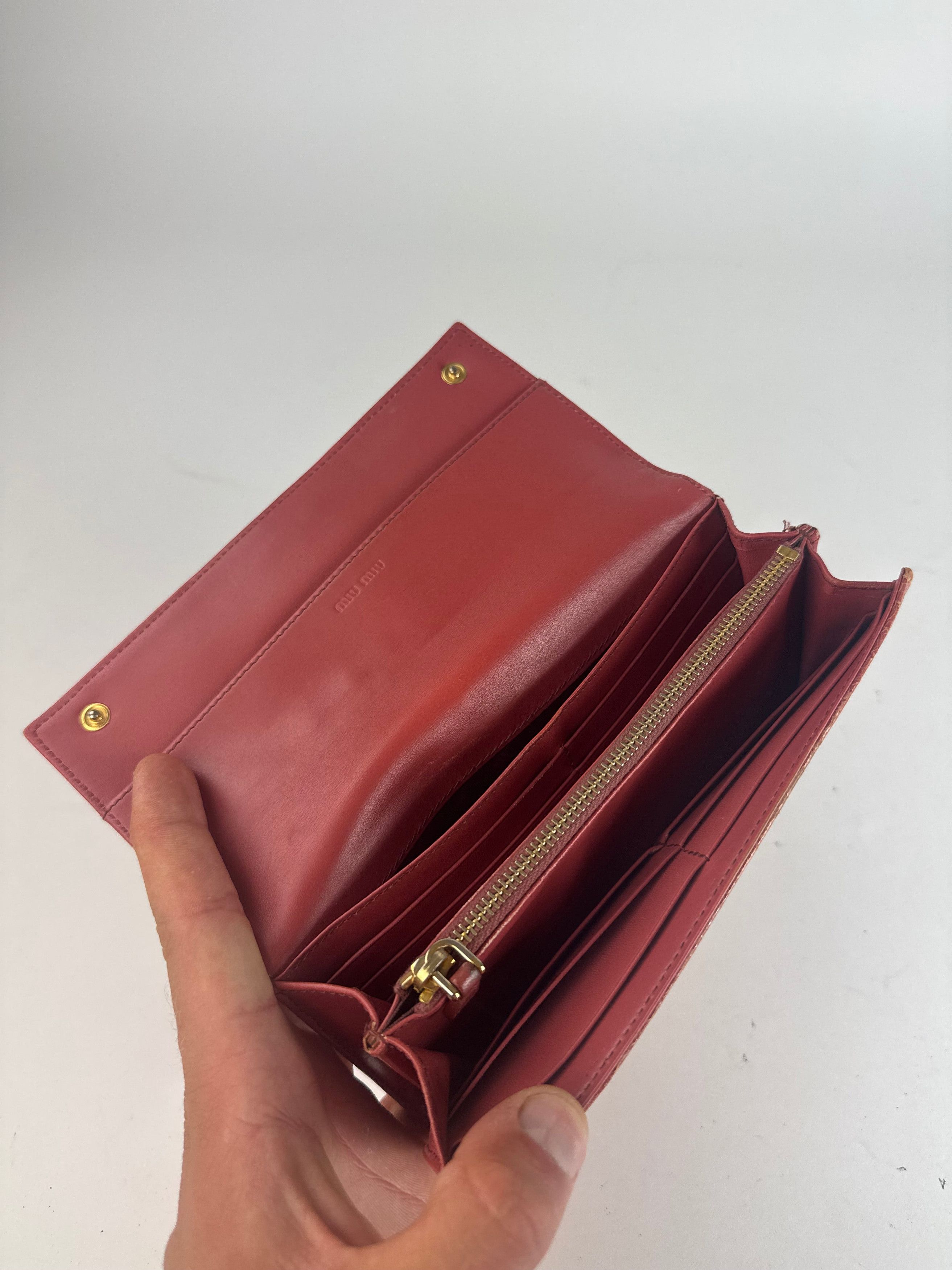 Miu Miu Vintage Leather Wallet orange Size ONE SIZE - 8 Thumbnail
