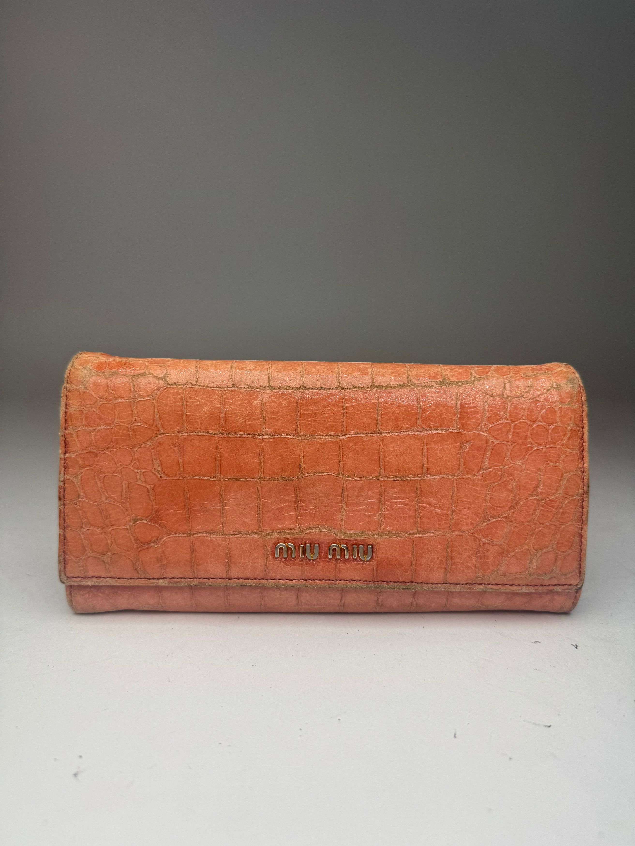 Miu Miu Vintage Leather Wallet orange Size ONE SIZE - 5 Thumbnail