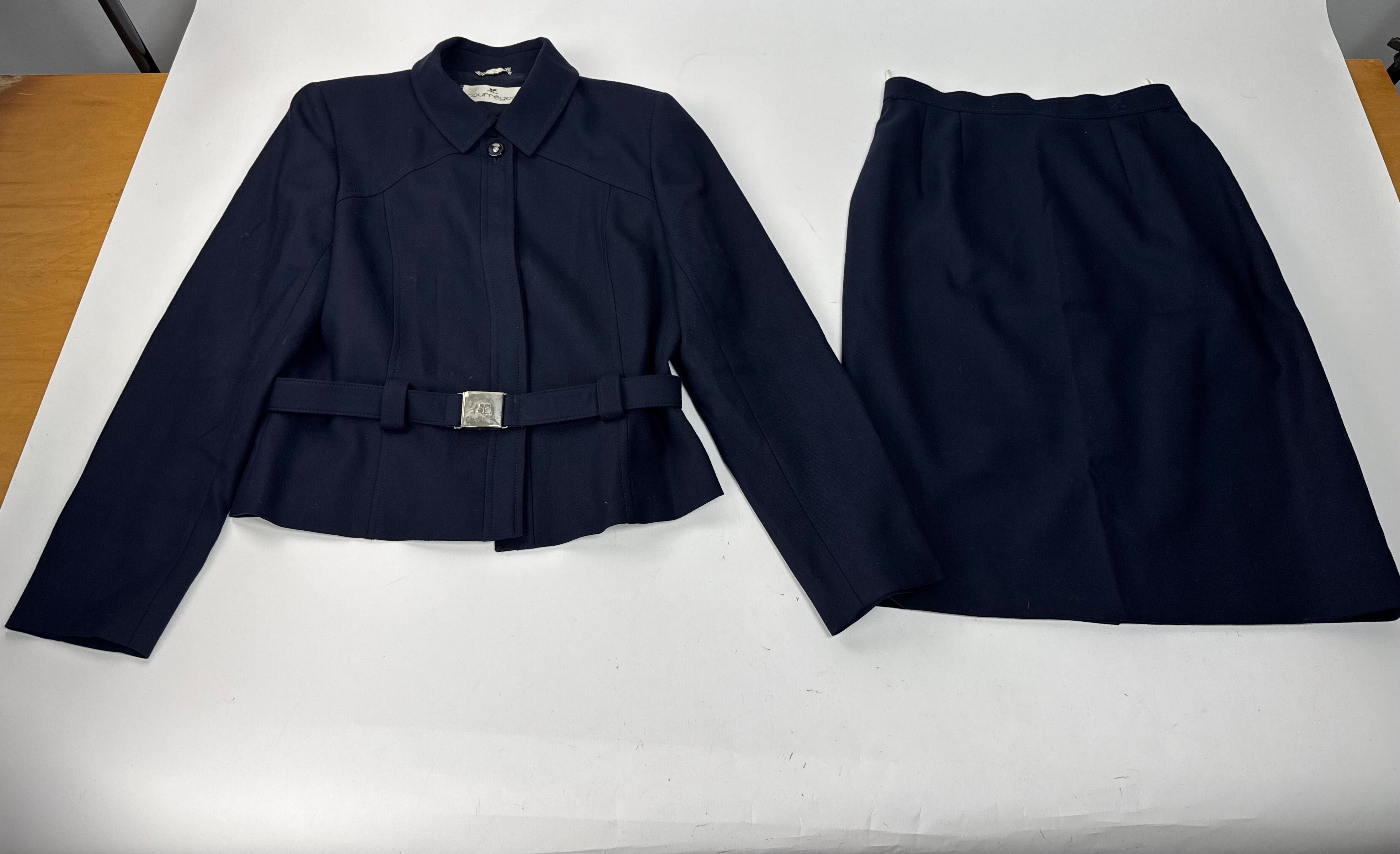 Courreges Vintage Paris Twin Set Navy M Size S / US 4 / IT 40 - 4 Thumbnail