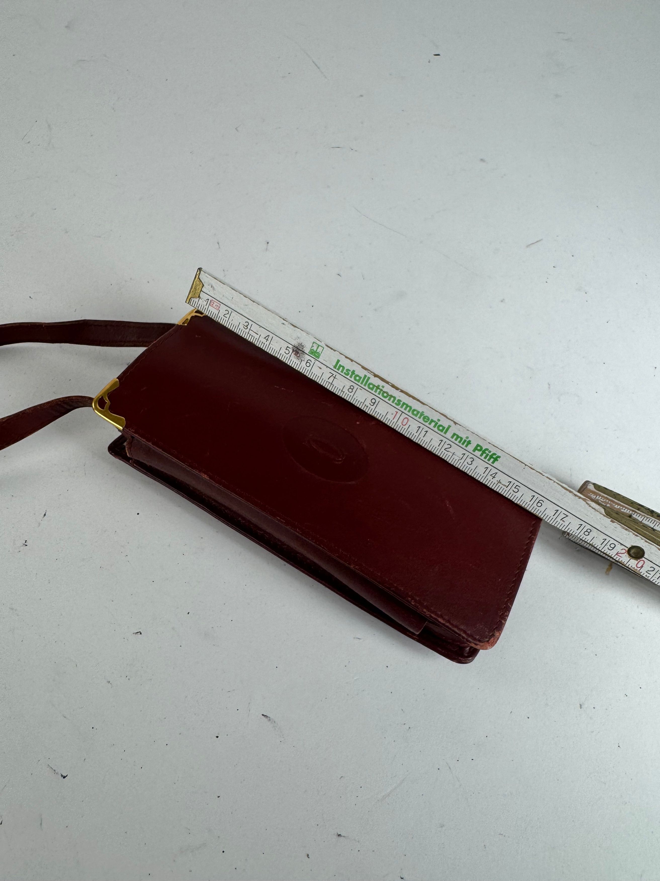 Cartier Vintage Mini Leather shoulder bag burgundy Size ONE SIZE - 9 Thumbnail