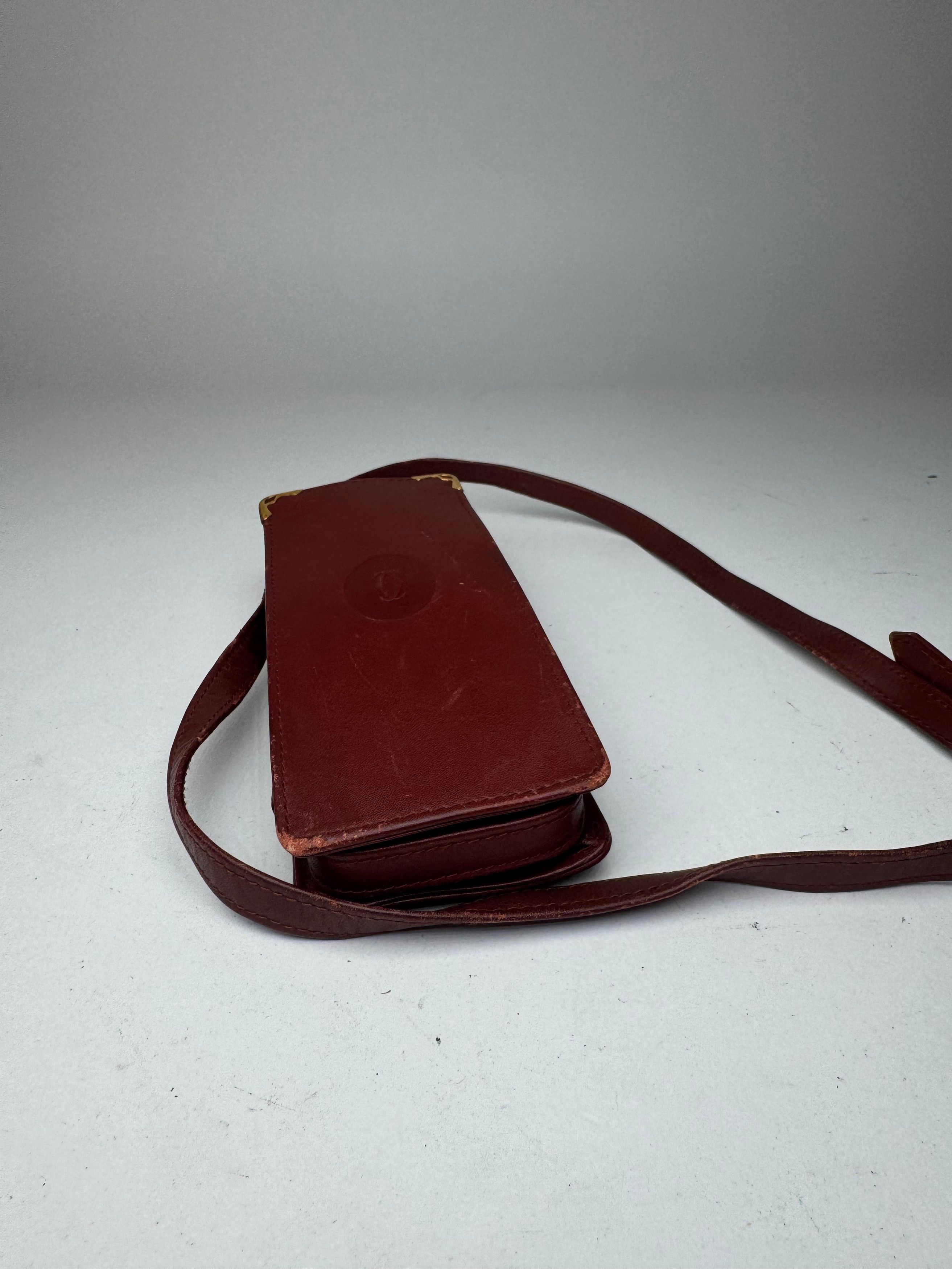 Cartier Vintage Mini Leather shoulder bag burgundy Size ONE SIZE - 2 Thumbnail