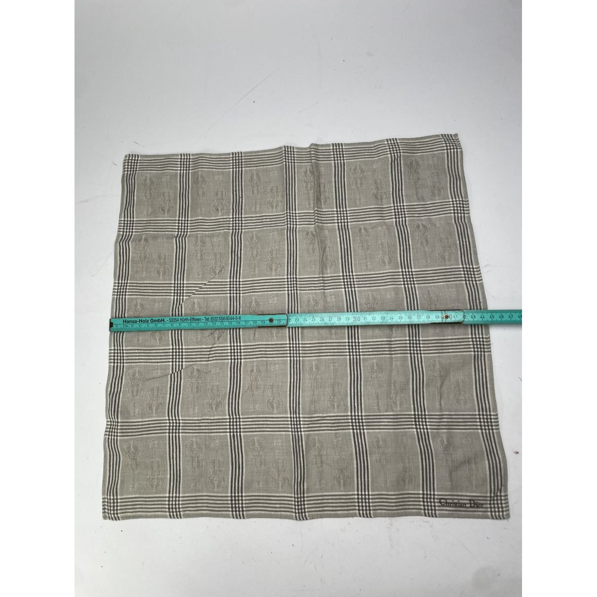 Dior Grey Silk Scarf Size ONE SIZE - 4 Thumbnail