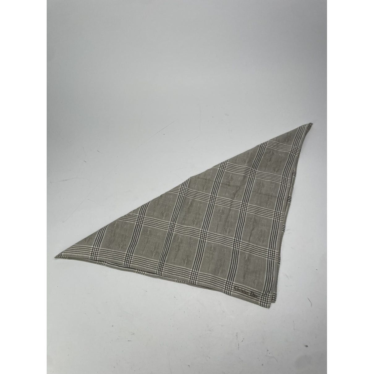 Dior Grey Silk Scarf Size ONE SIZE - 5 Thumbnail
