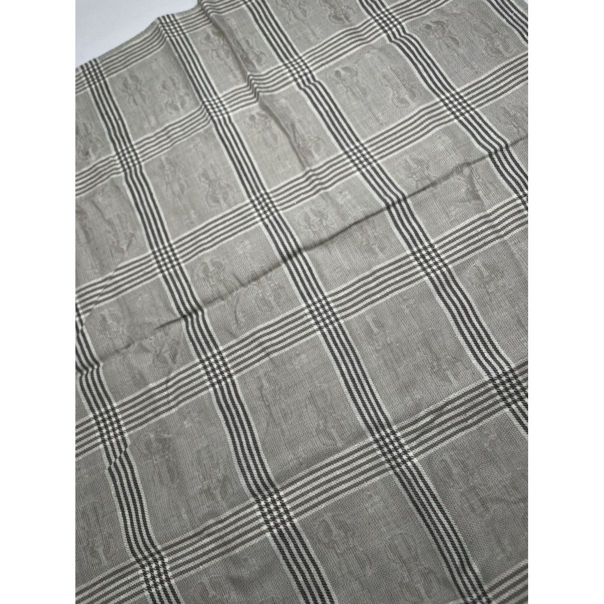 Dior Grey Silk Scarf Size ONE SIZE - 2 Thumbnail